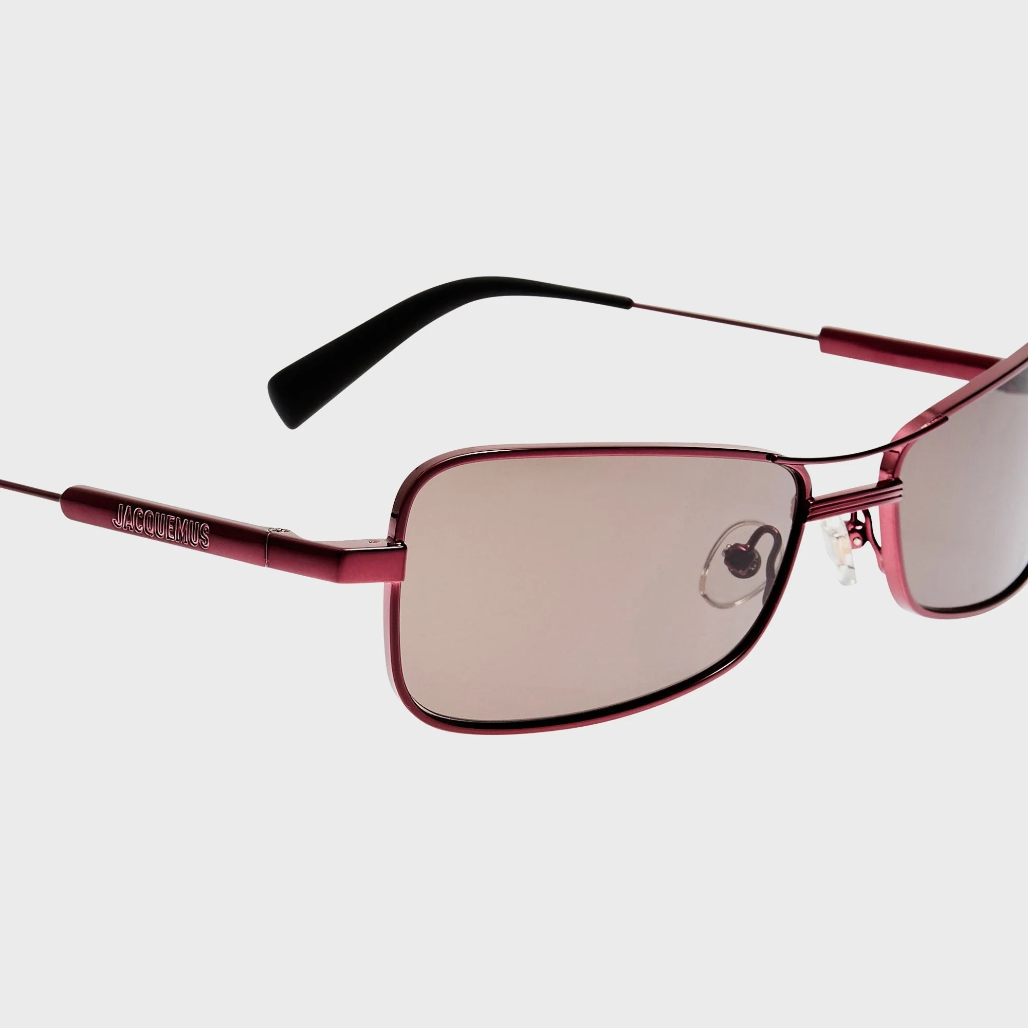 Jacquemus Statzione Sunglasses - Bordeaux - Image 4