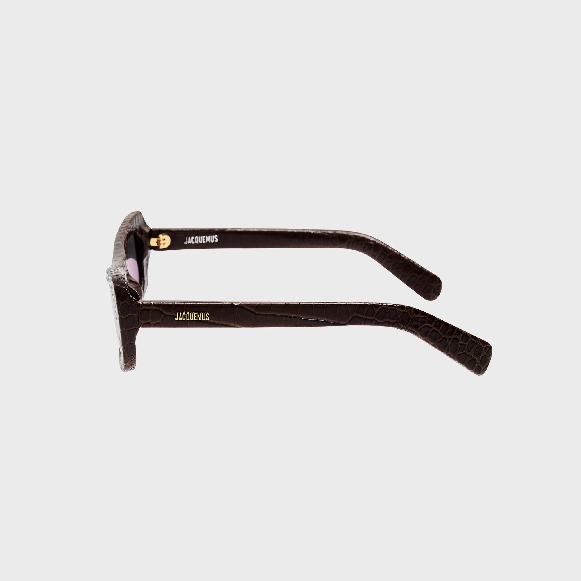 Jacquemus Capri Sunglasses - Brown Croc - Image 3