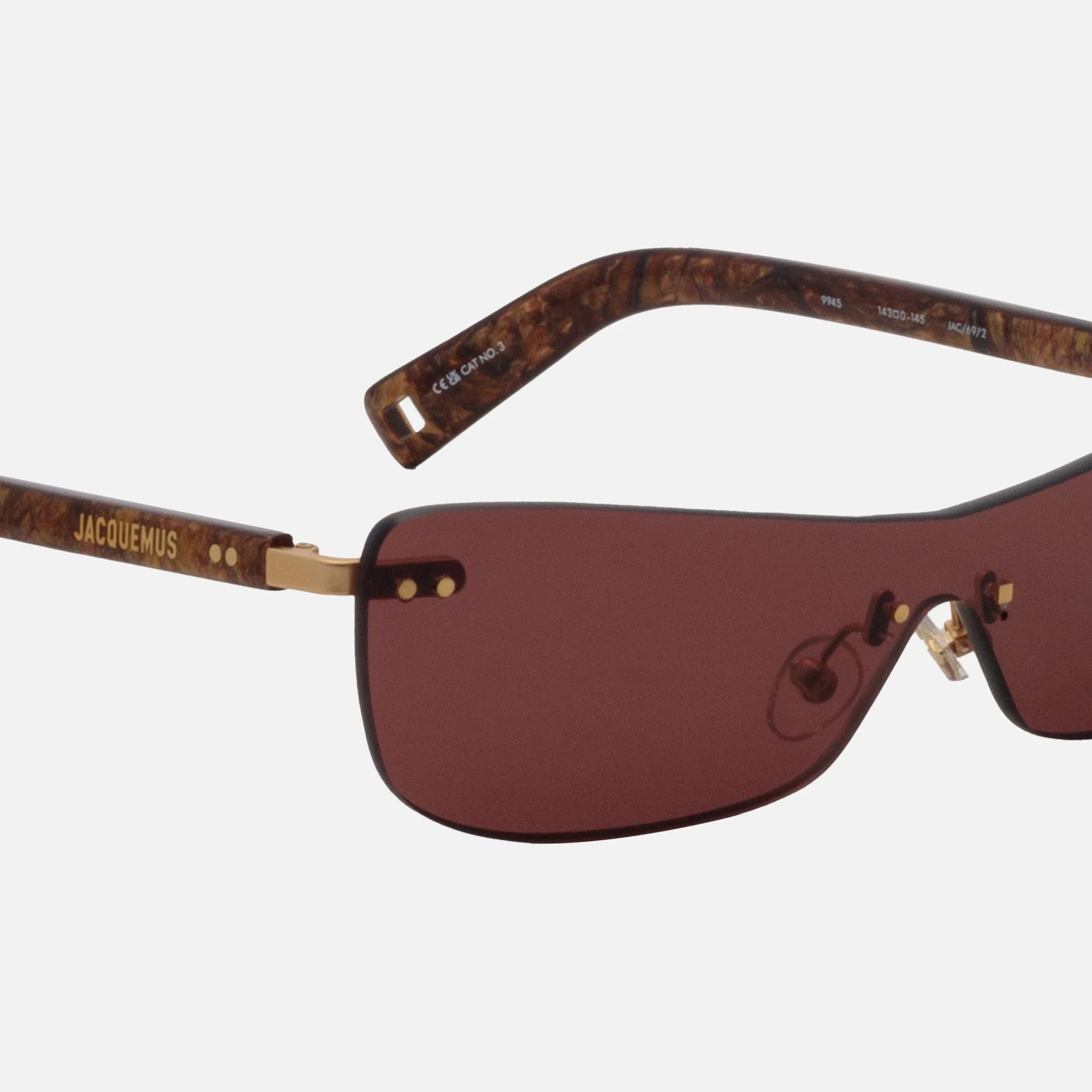 Jacquemus Jac69 Sunglasses - Burgundy - Image 3