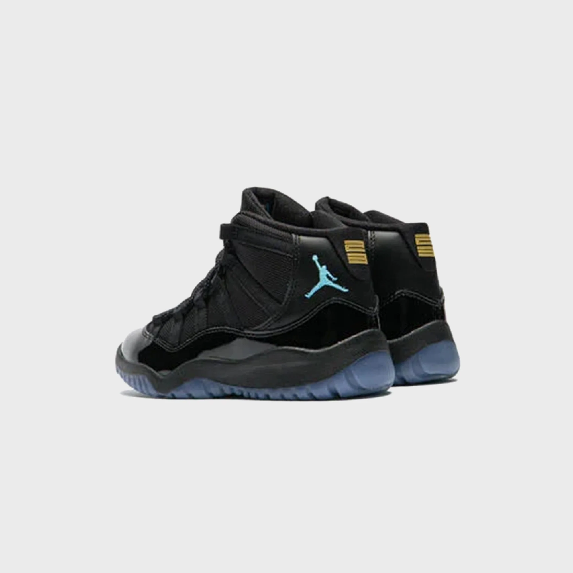 Jordan PS Air Jordan 11 Retro - Black / Gamma Blue / Varsity Maize - Image 3