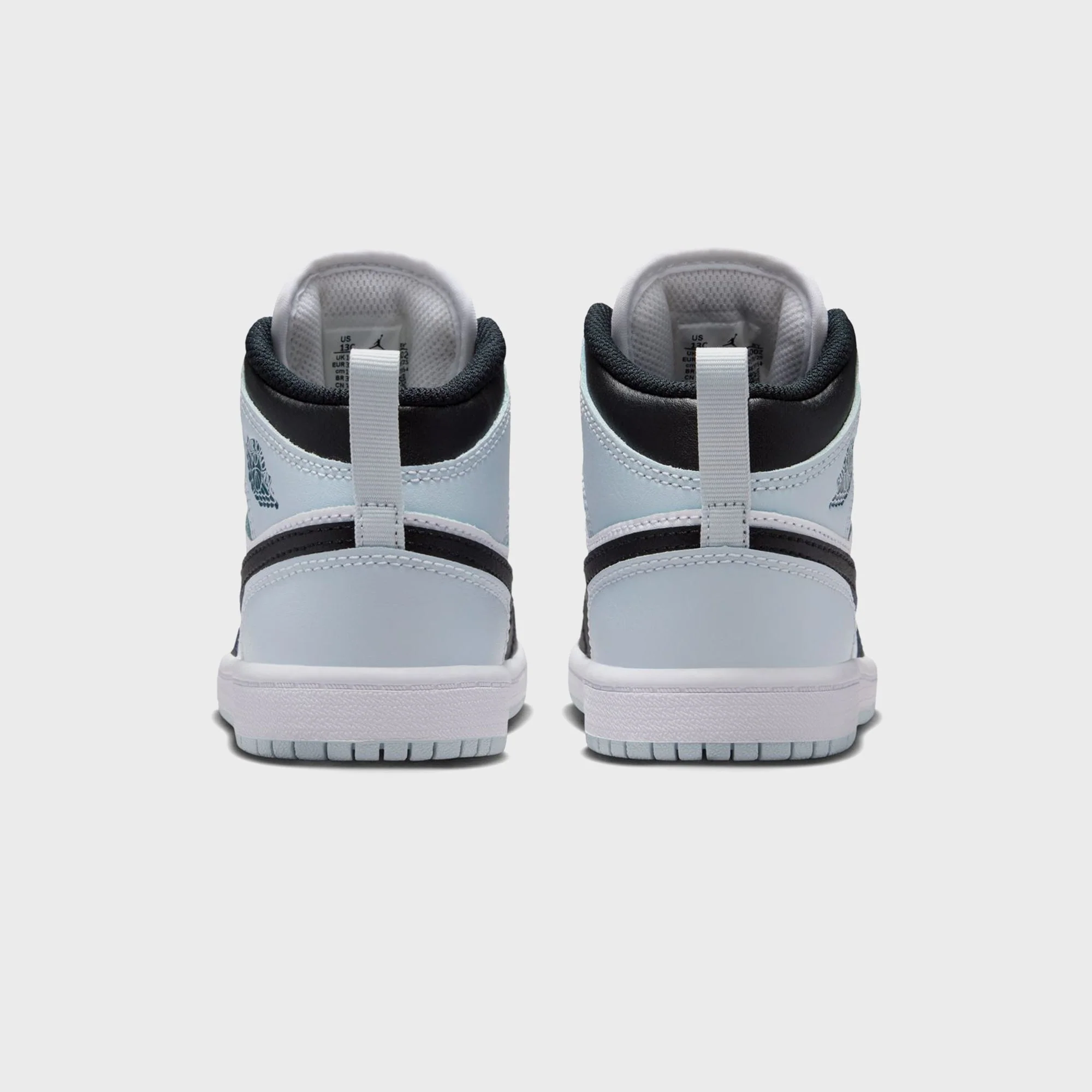 Jordan PS Jordan 1 Mid - Black / Aura / Squadron Blue - Image 6