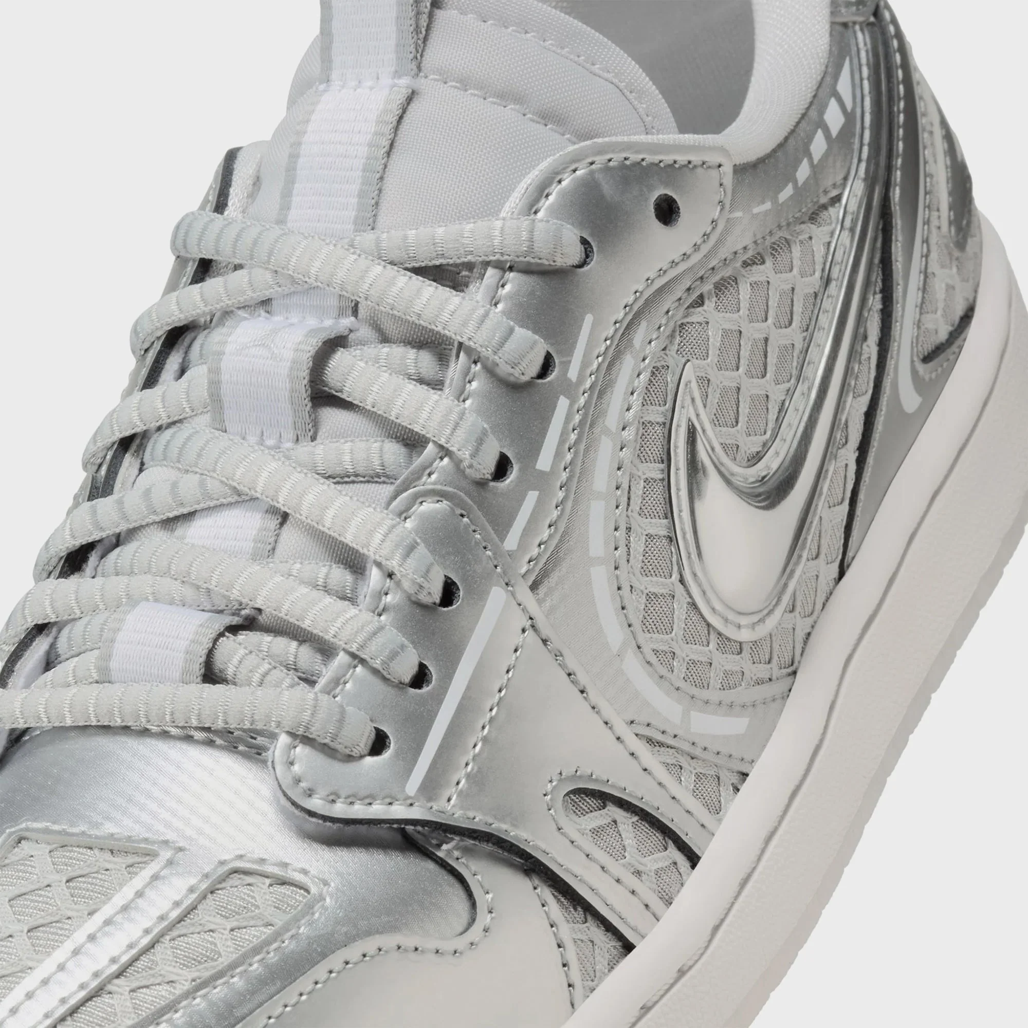 Jordan WMNS Air Jordan 1 Low Method of Make - Neutral Grey / White / Pewter Grey / Metallic Silver - Image 3