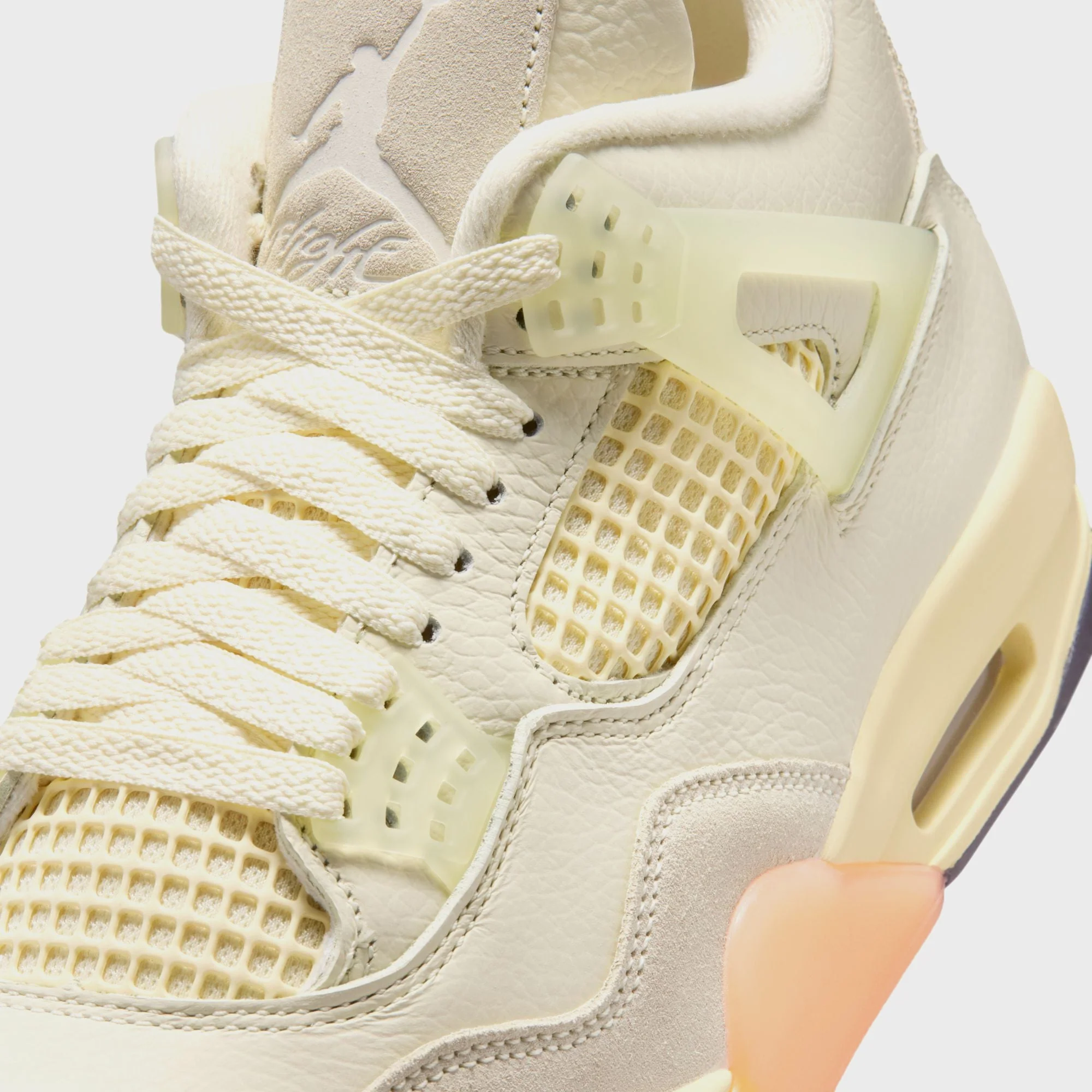 Jordan WMNS Air Jordan 4 - Retro Coconut Milk / Metallic Gold / Muslin / Bright Mango / Sundial / Black - Image 6