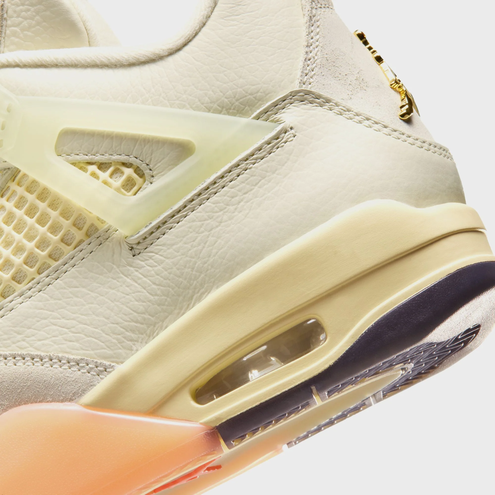 Jordan WMNS Air Jordan 4 - Retro Coconut Milk / Metallic Gold / Muslin / Bright Mango / Sundial / Black - Image 8