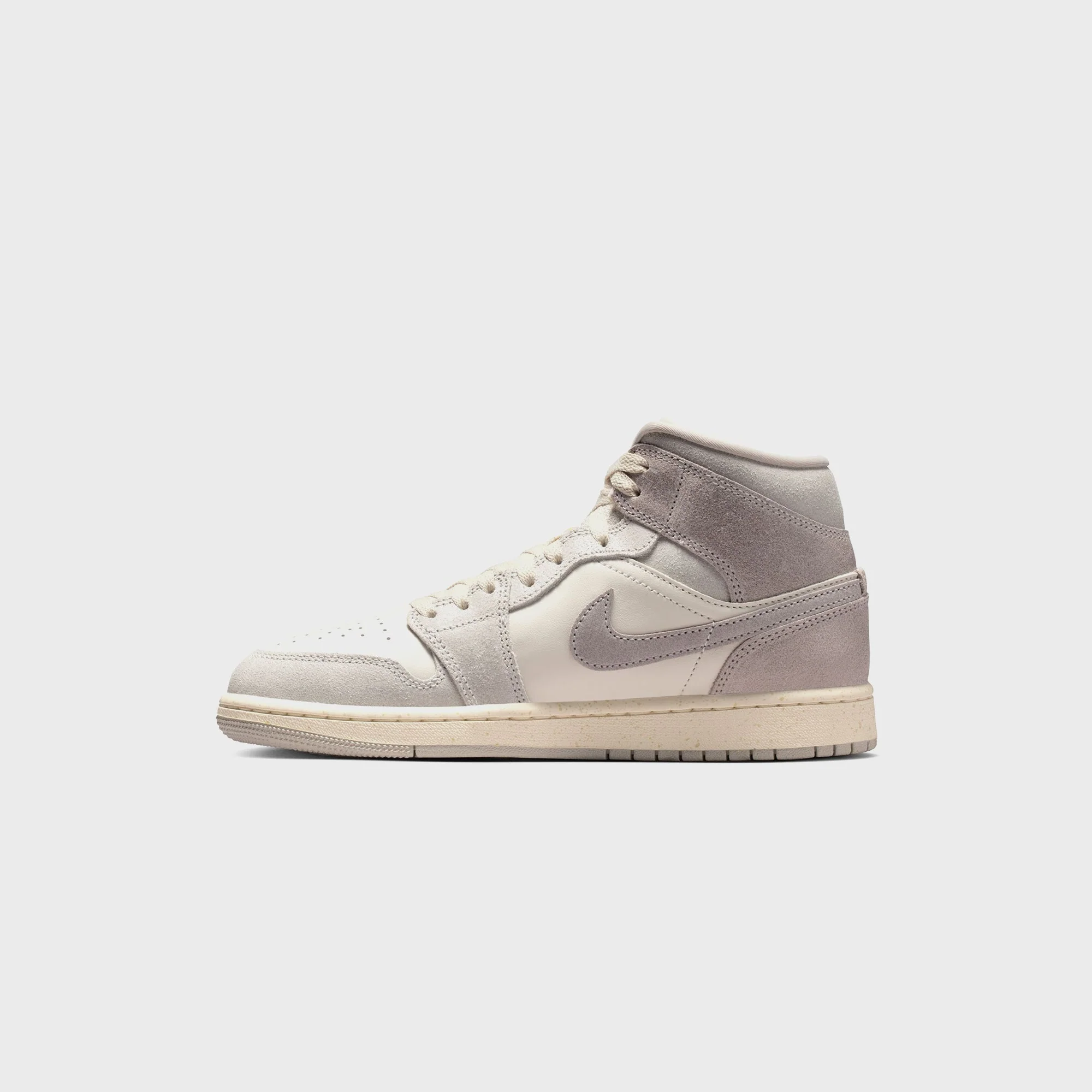 Nike WMNS Air Jordan 1 Mid SE - Light Iron Ore / Pale Ivory / Oatmeal / Enigma Stone - Image 3