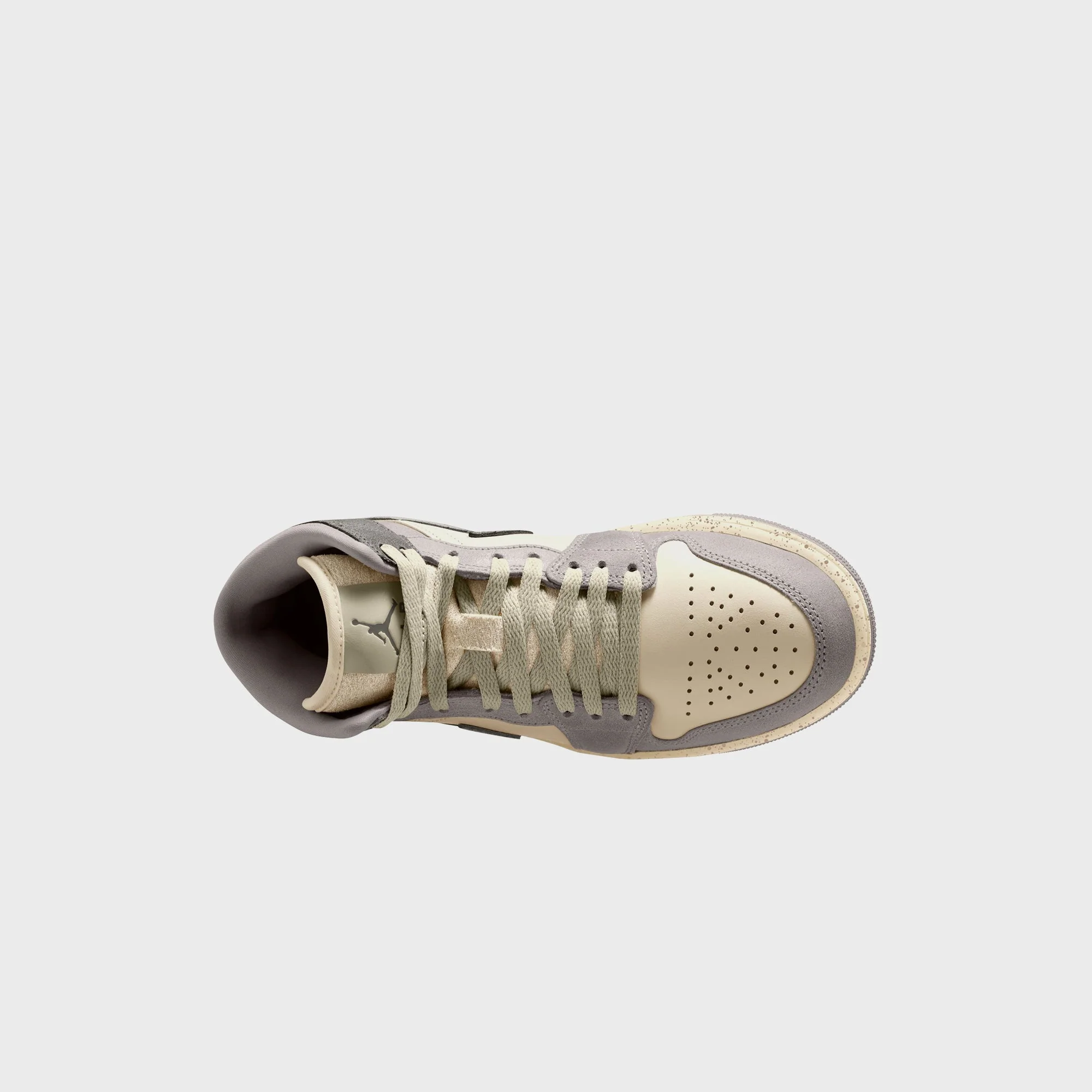 Nike WMNS Air Jordan 1 Mid SE - Light Iron Ore / Pale Ivory / Oatmeal / Enigma Stone - Image 4