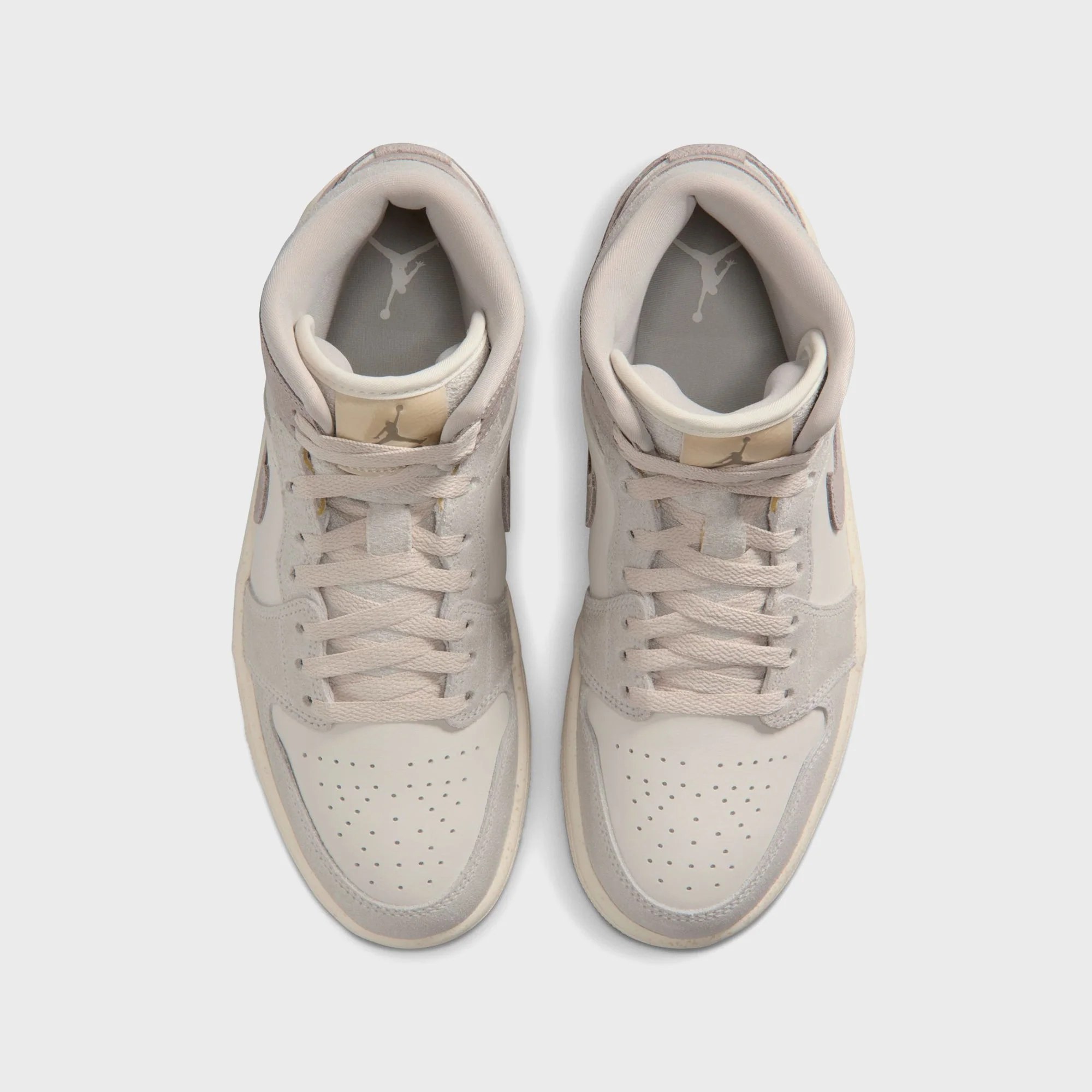 Nike WMNS Air Jordan 1 Mid SE - Light Iron Ore / Pale Ivory / Oatmeal / Enigma Stone - Image 5