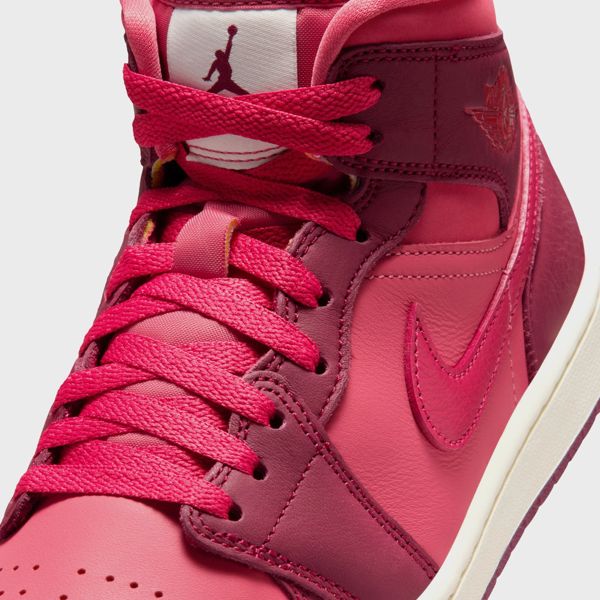 Jordan WMNS Air Jordan 1 Mid SE - Team Red / Sierra Red / Pueblo Red / Pale Ivory - Image 7