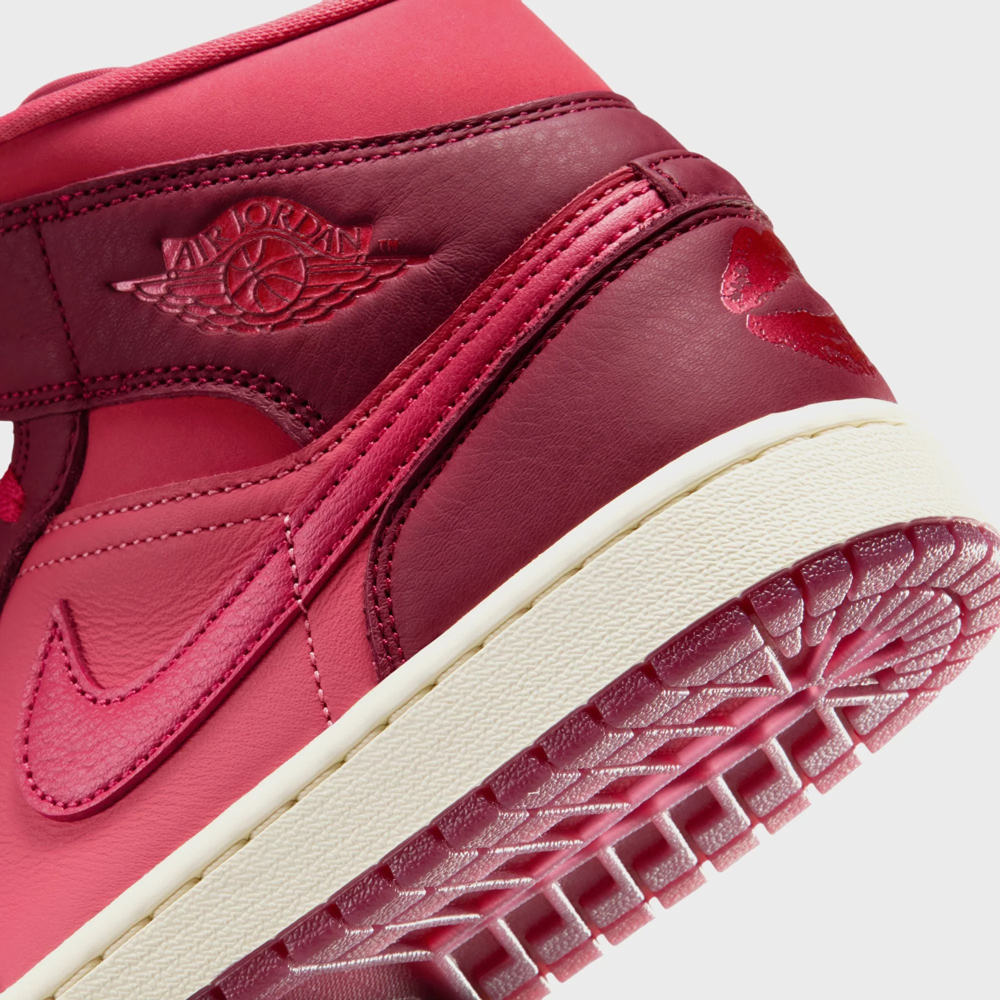 Jordan WMNS Air Jordan 1 Mid SE - Team Red / Sierra Red / Pueblo Red / Pale Ivory - Image 8