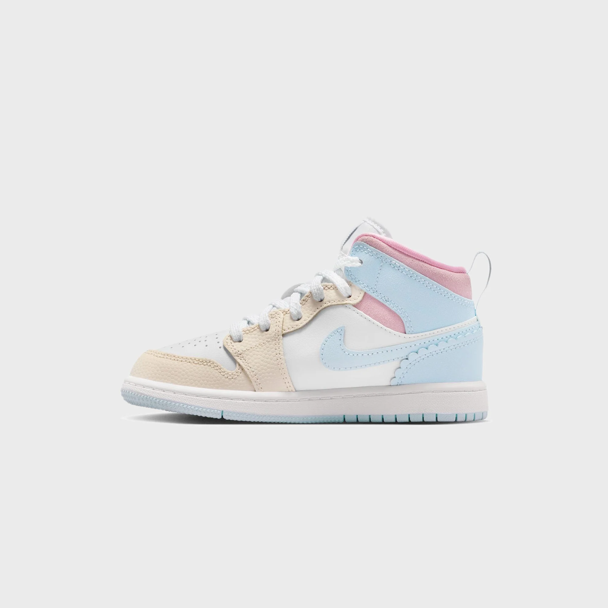 Jordan PS Jordan 1 Mid SE - Half Blue / Pale Ivory / White - Image 3