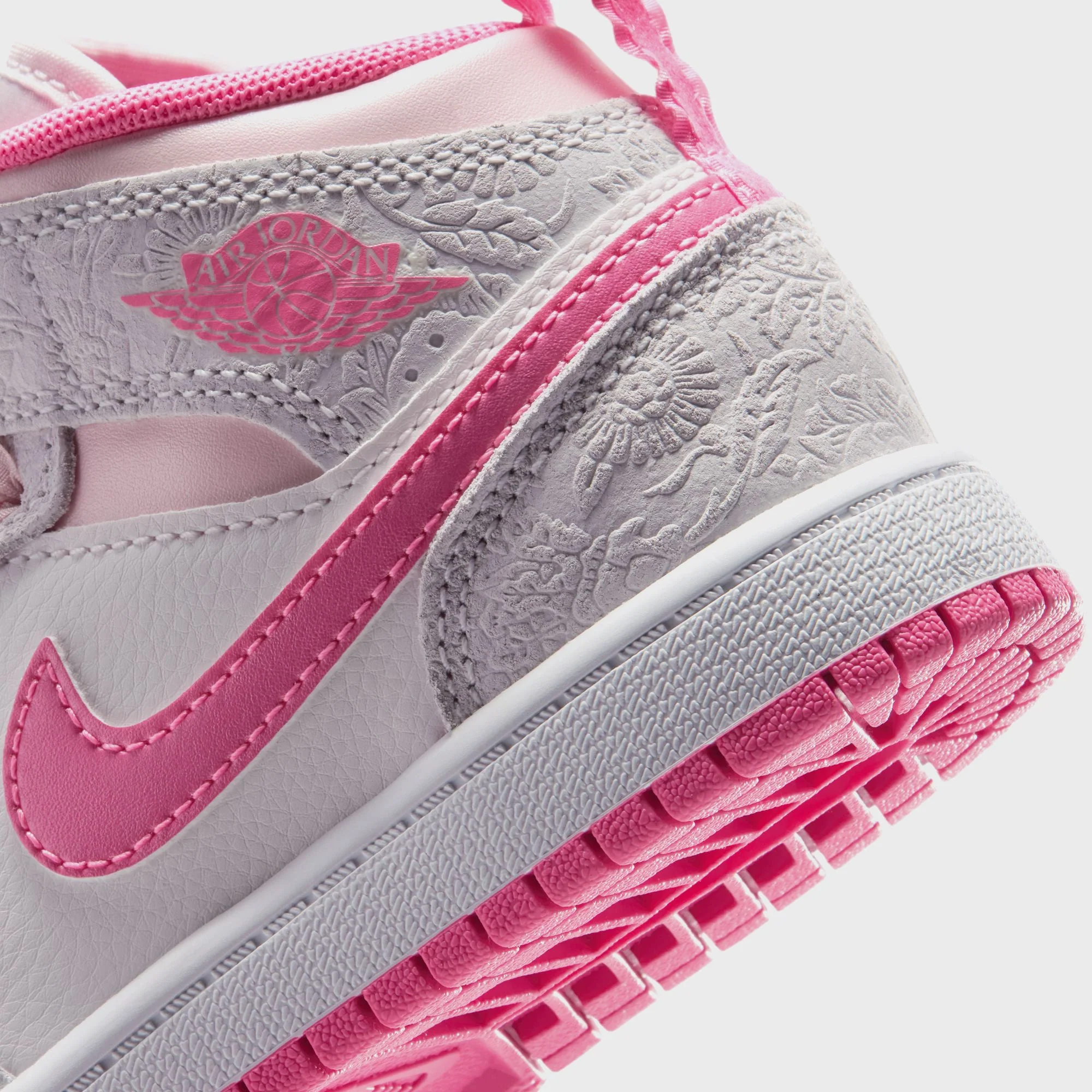 Jordan PS Jordan 1 Mid SE - Vast Grey / Pearl Pink / Pink Bloom / Pink Glow - Image 8