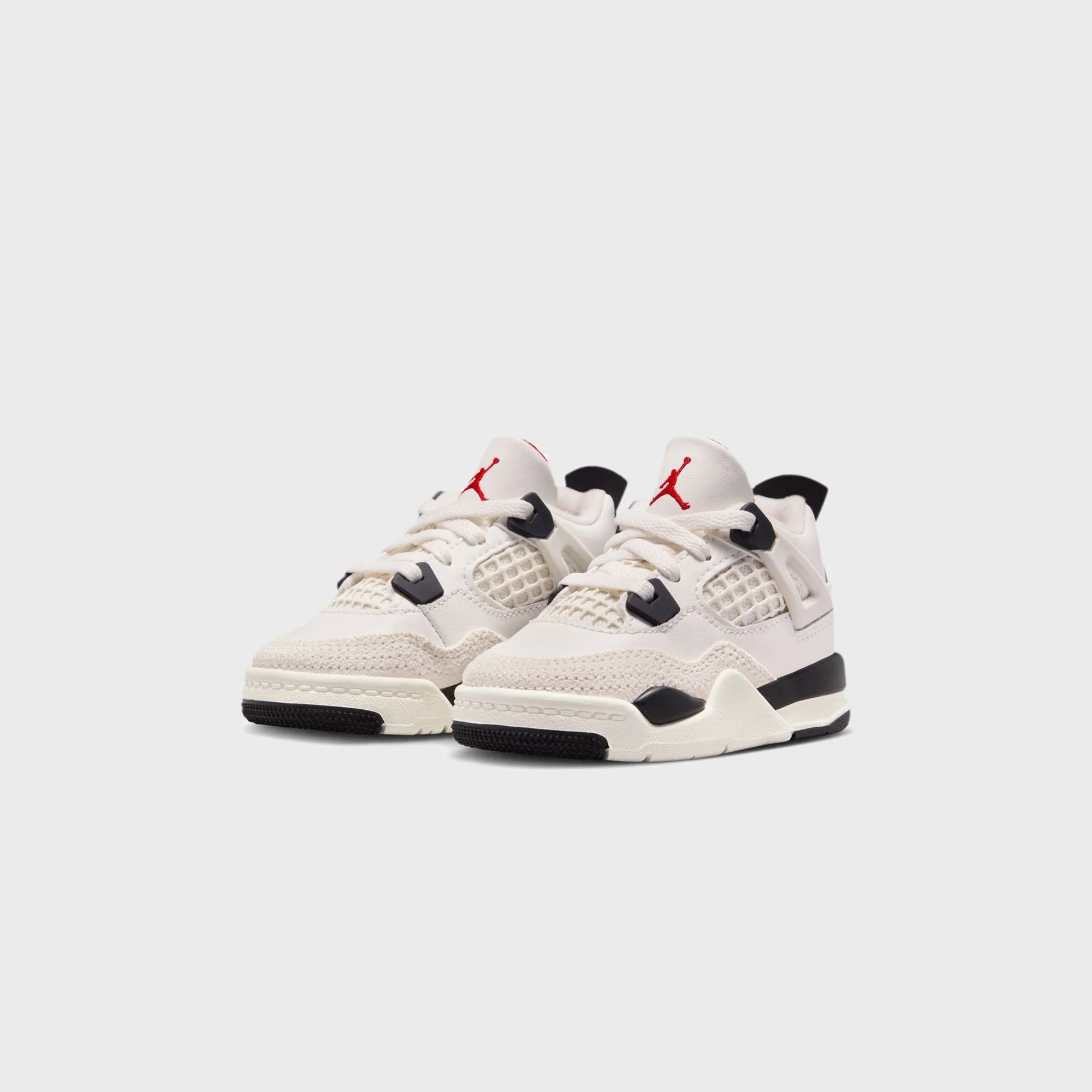 Nike TD Air Jordan 4 Retro OG - Sail / Black / University Red - Image 2