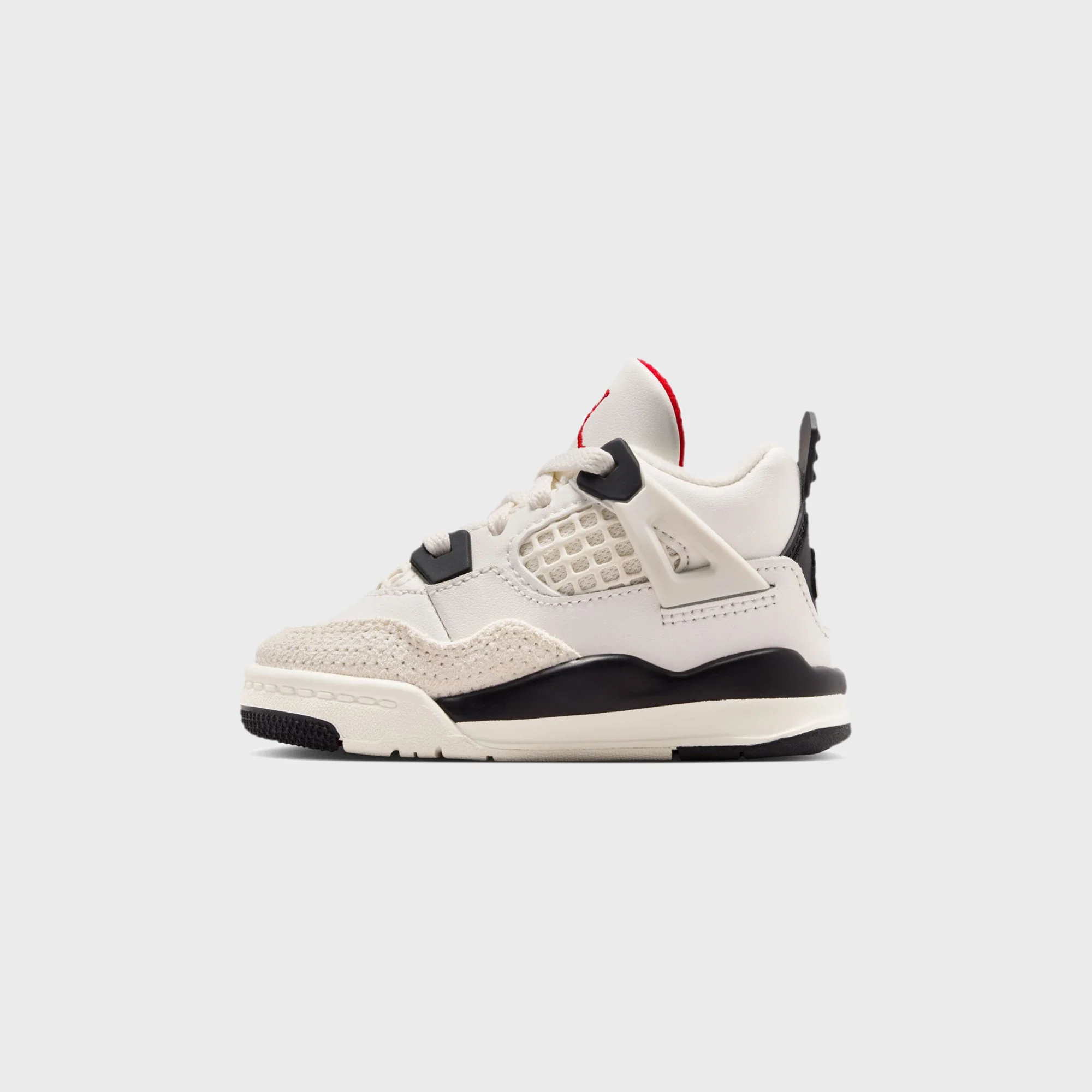 Nike TD Air Jordan 4 Retro OG - Sail / Black / University Red - Image 3