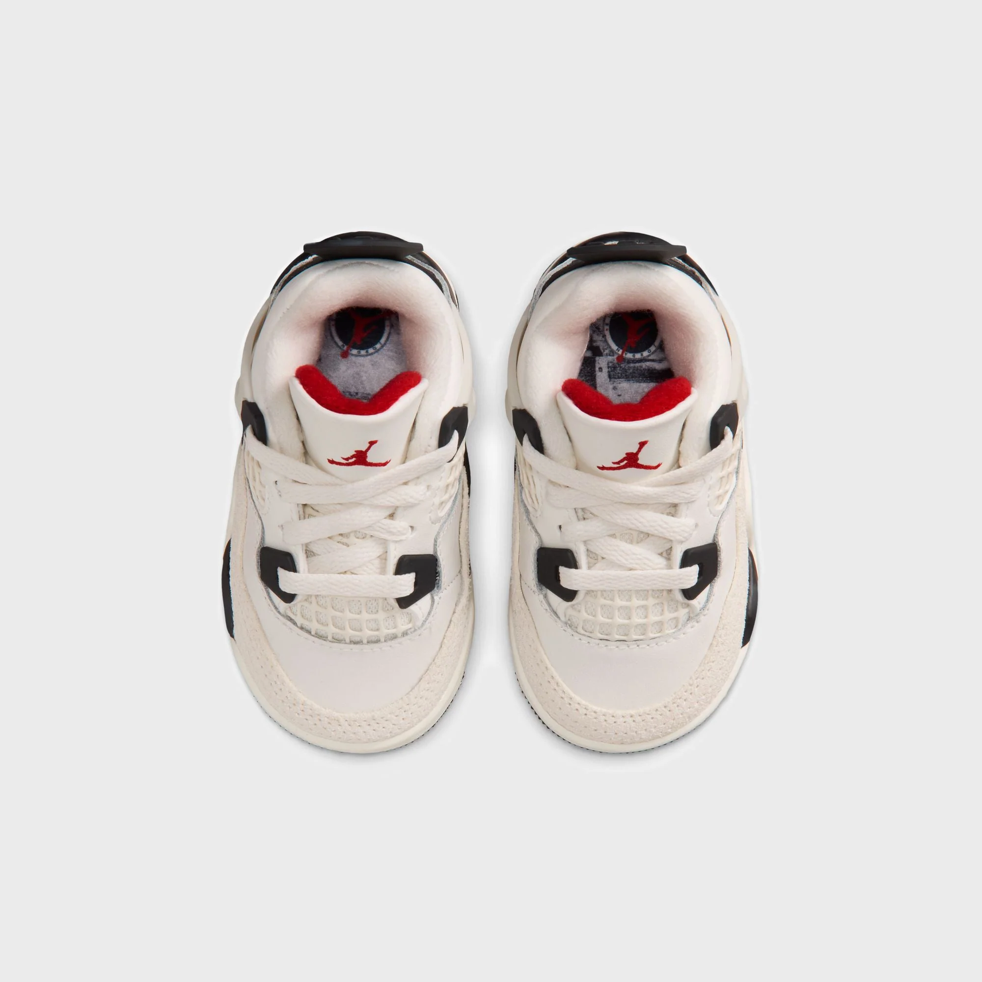 Nike TD Air Jordan 4 Retro OG - Sail / Black / University Red - Image 4