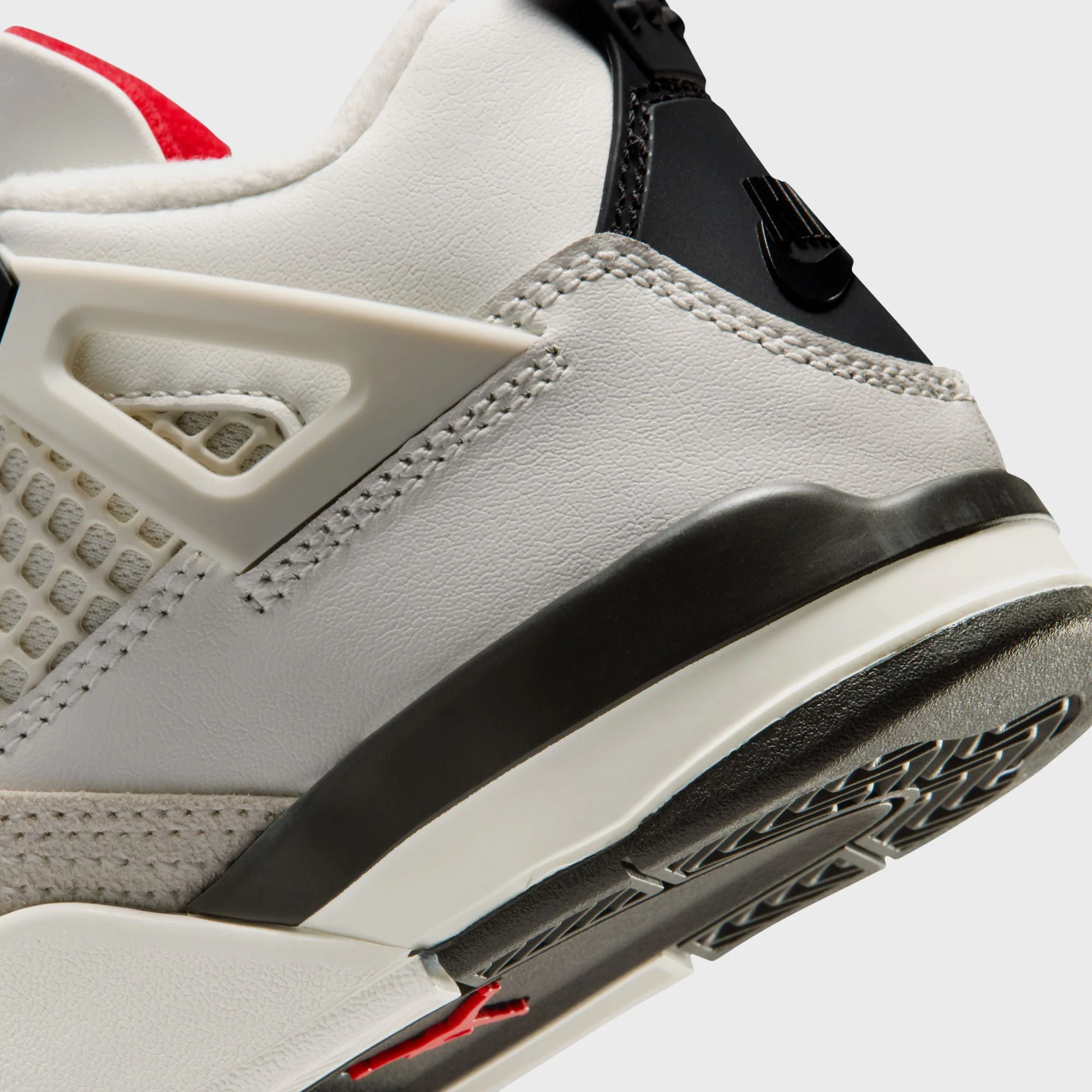 Nike PS Air Jordan 4 Retro OG - Sail / Black / University Red - Image 7