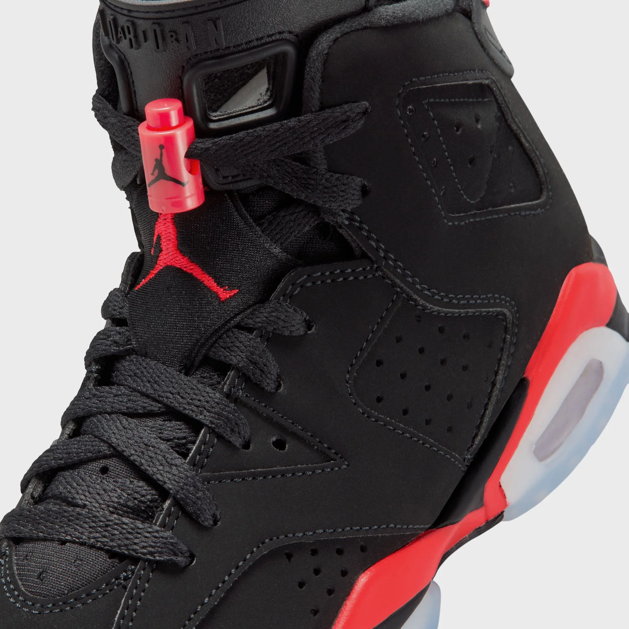 Jordan GS Air Jordan 6 Retro - Black / Light Crimson - Image 6