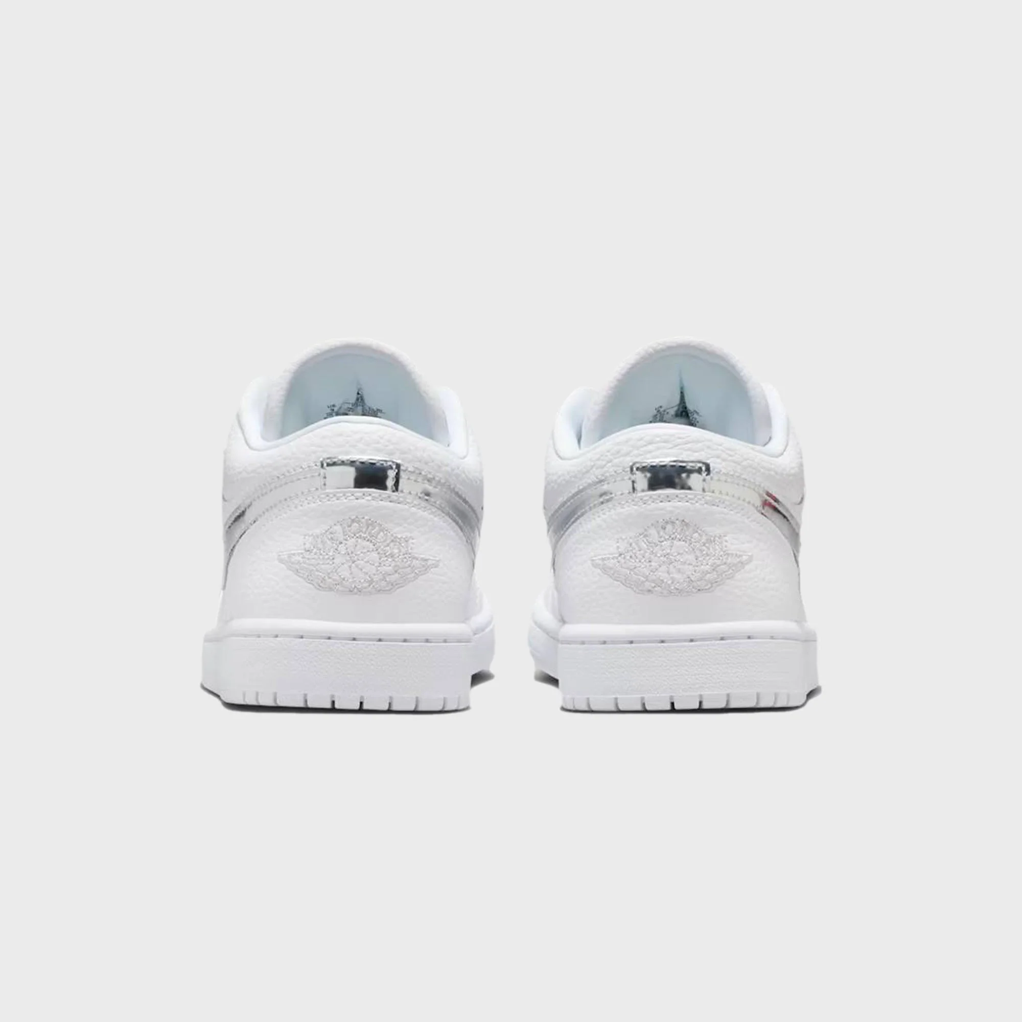Jordan WMNS Air Jordan 1 Low SE - White / Metallic Silver - Image 4