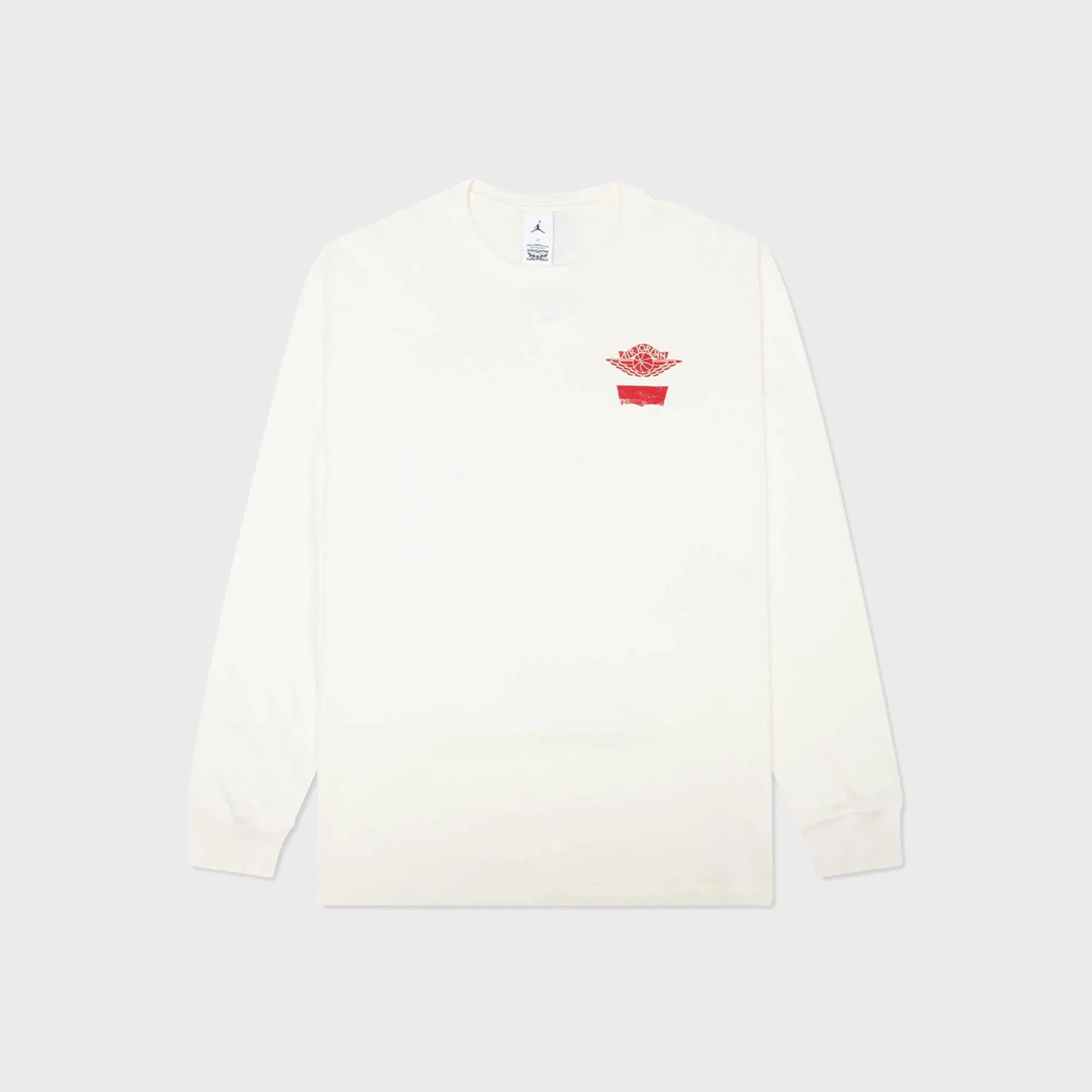 Jordan x Levi's Long Sleeve Tee - Pale Ivory / Black / University Red