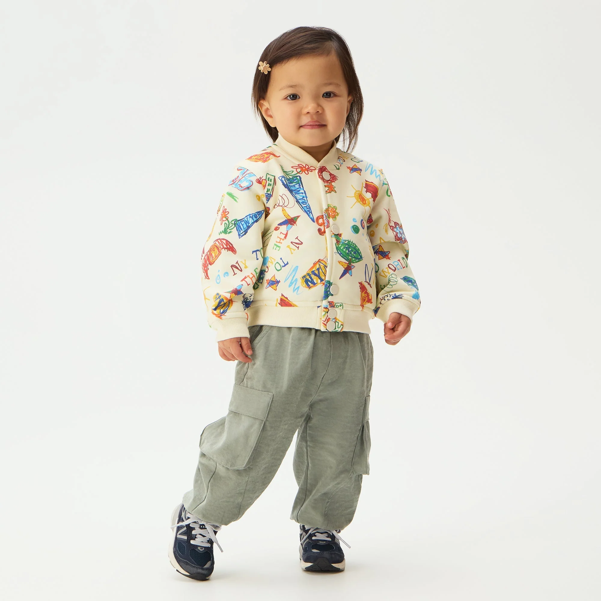Kith Baby NY Sketchbook Varsity Jacket - Sandrift - Image 2