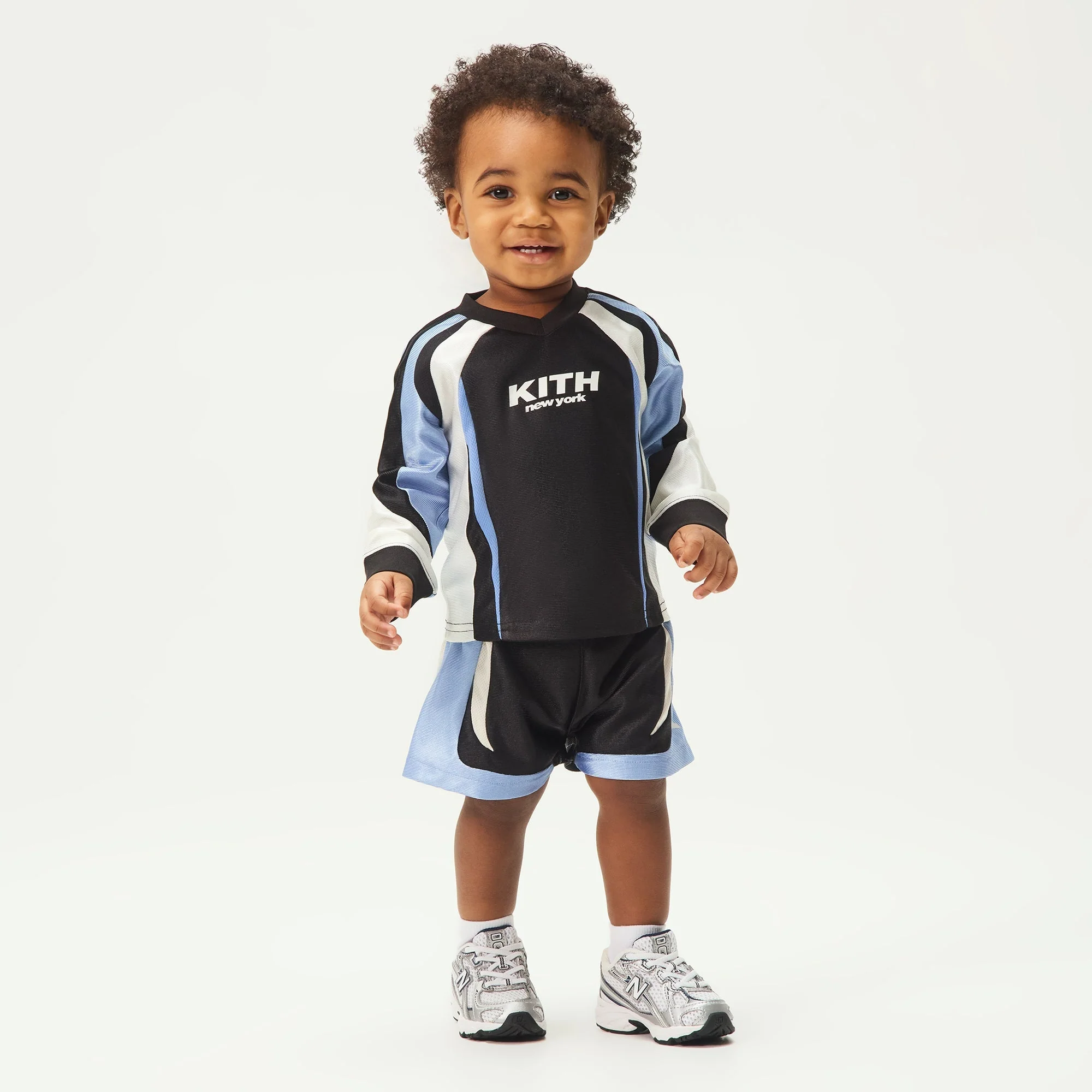 Kith Baby Blocked Ridley Tech Long Sleeve Tee - Nassau - Image 2