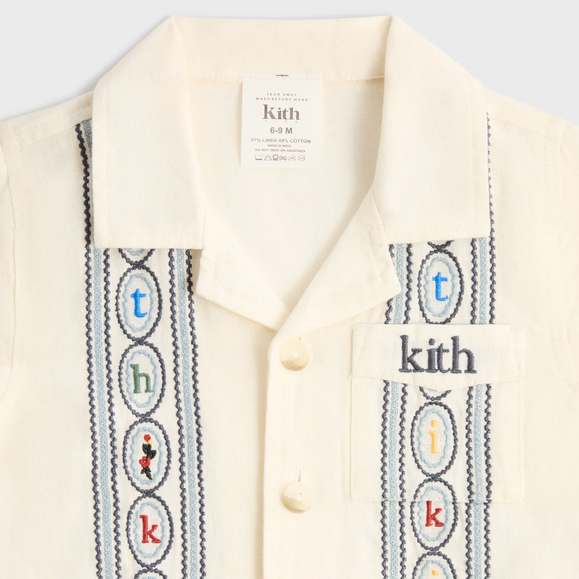 Kith Baby Novelty Embroidered Thompson Collared Shirt - Silk - Image 4