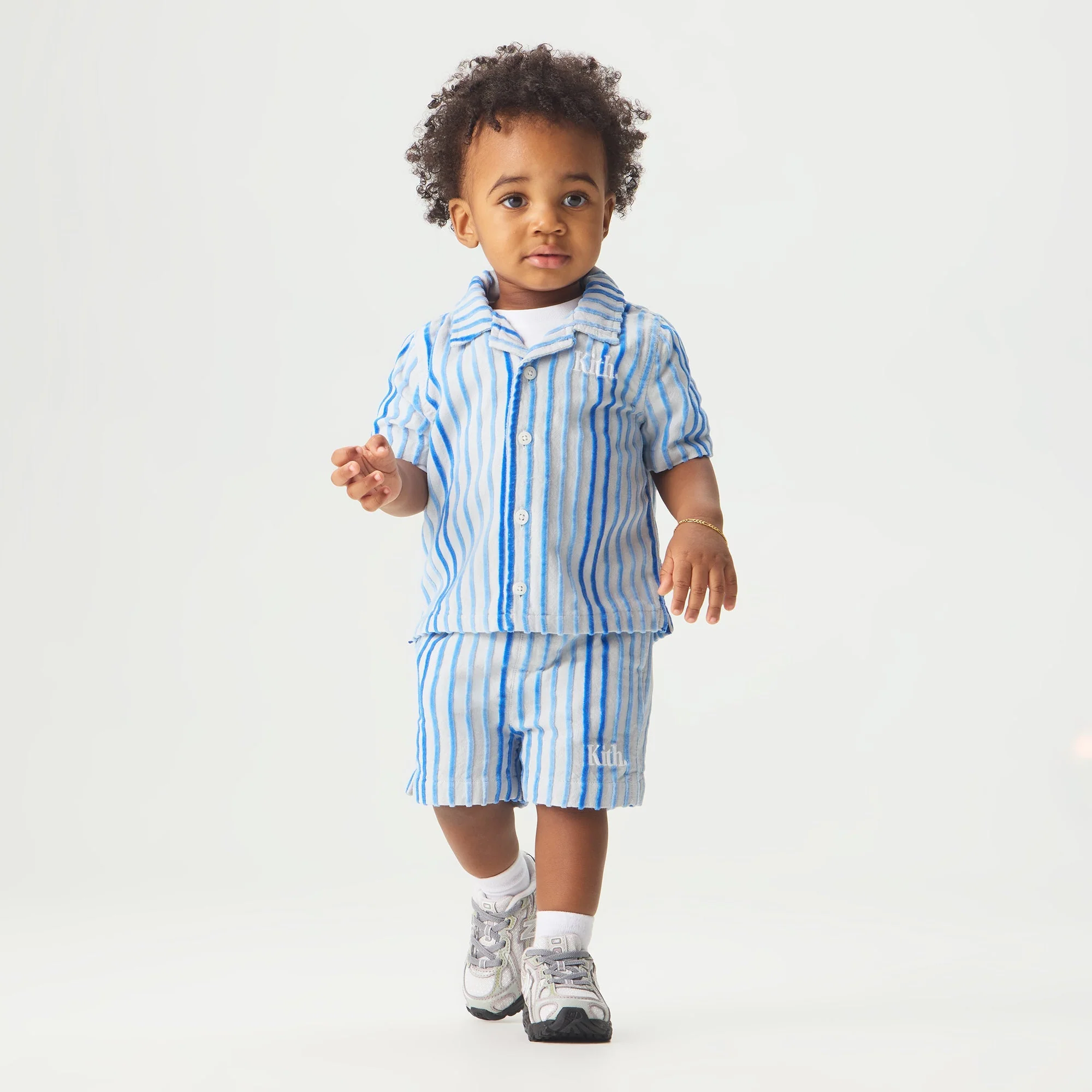 Kith Baby Chenille Stripe Thompson Camp Shirt - Cornflower - Image 2