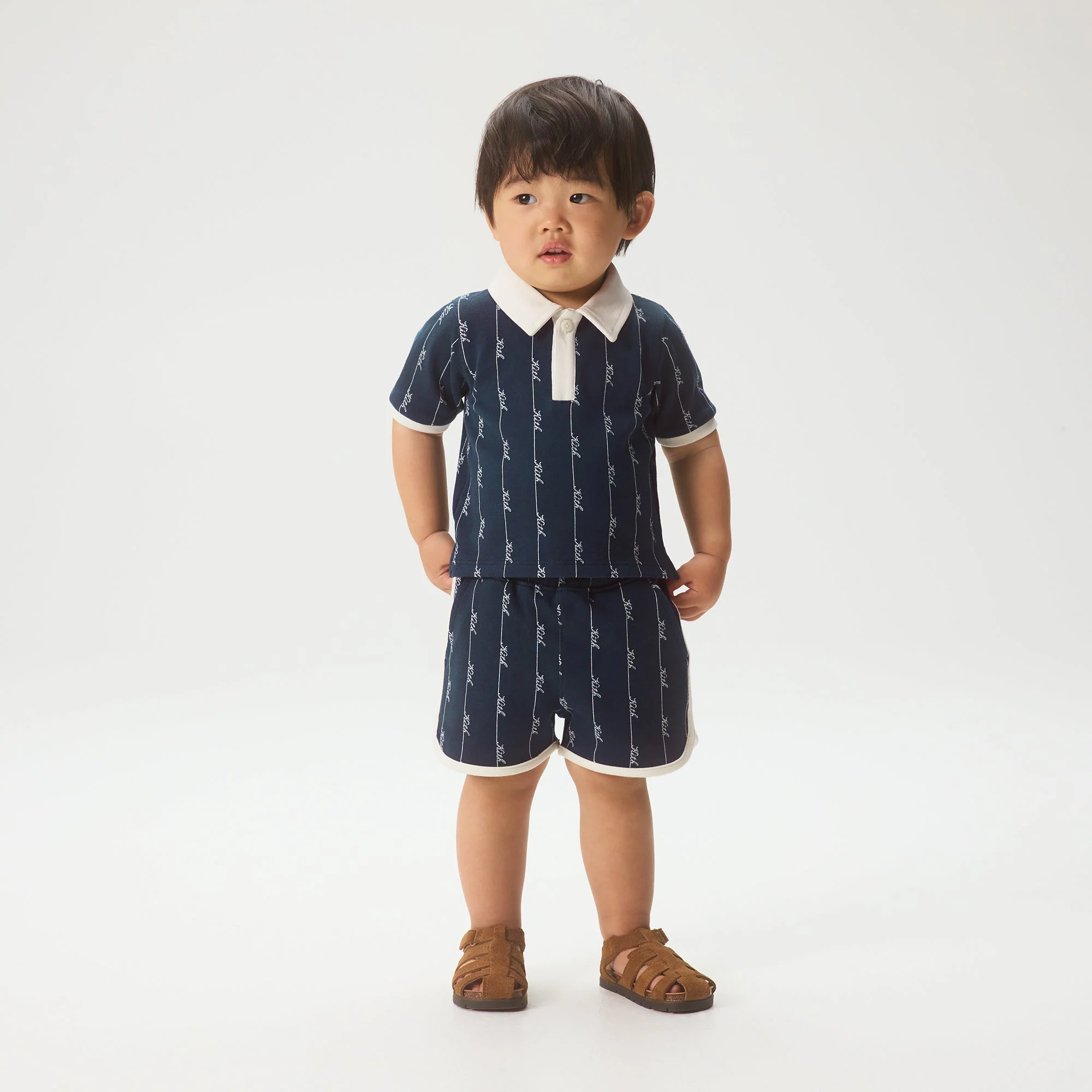 Kith Baby Script Knit Tilden Polo - Nocturnal - Image 2