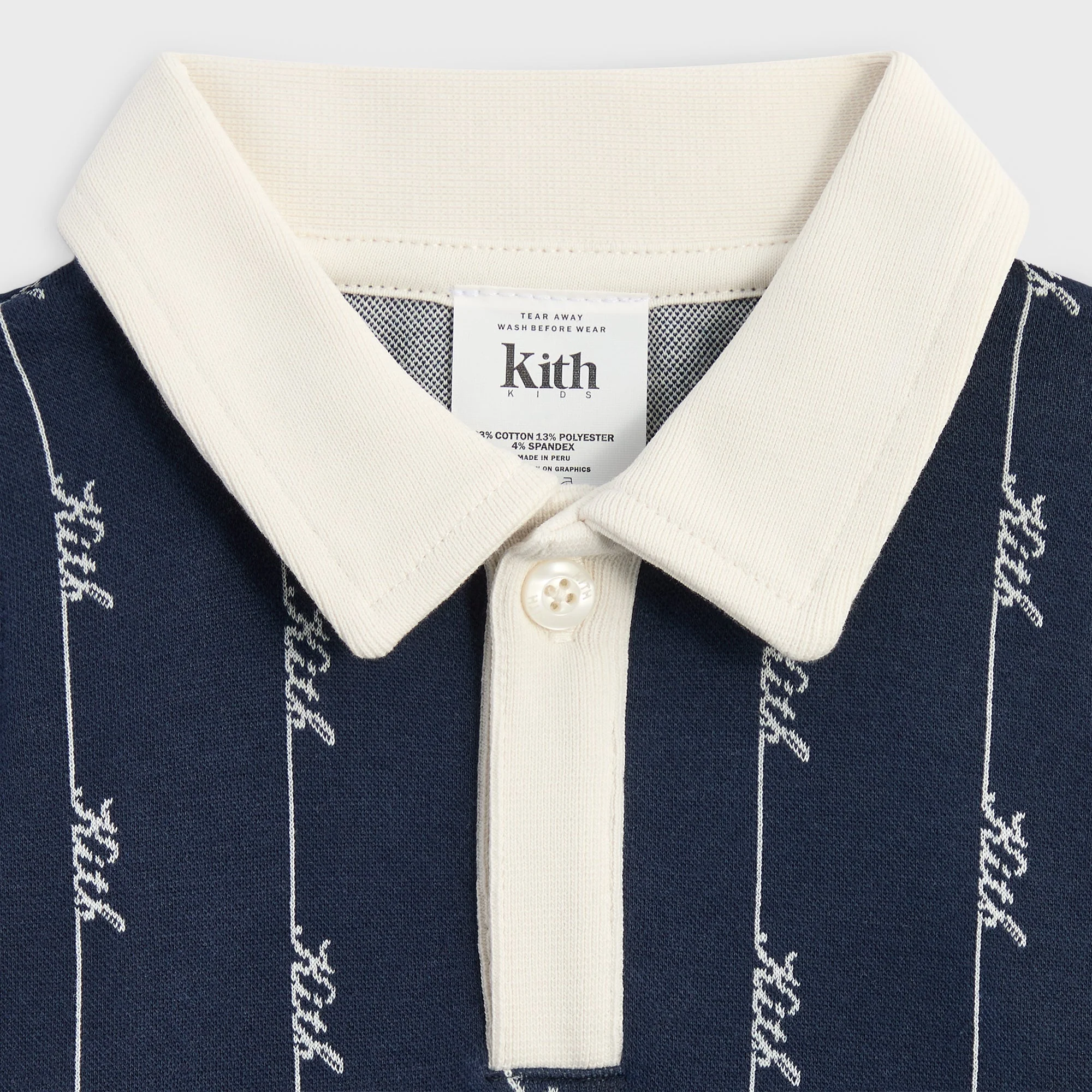 Kith Baby Script Knit Tilden Polo - Nocturnal - Image 4