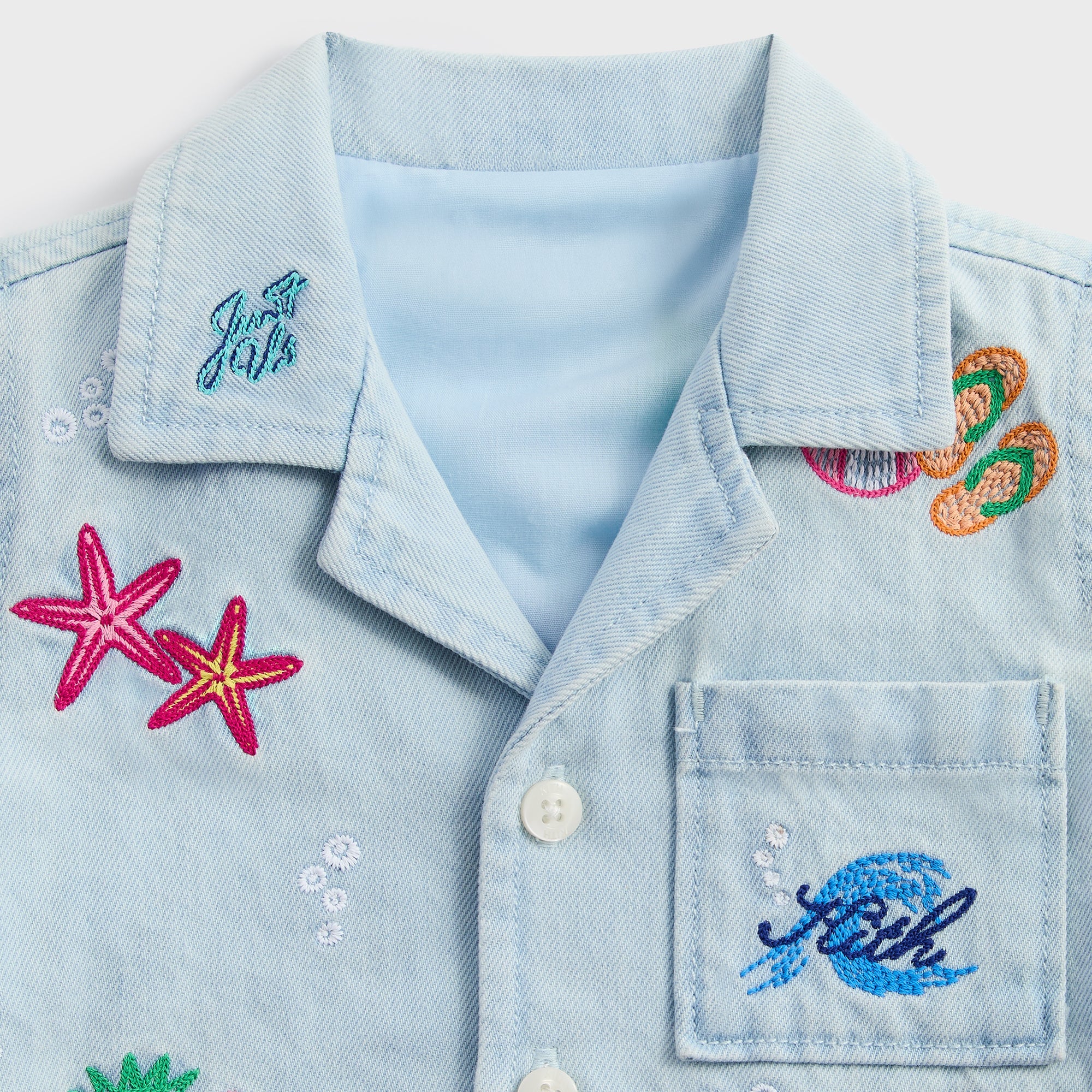 Kith Baby Novelty Thompson Camp Shirt - Light Indigo - Image 4