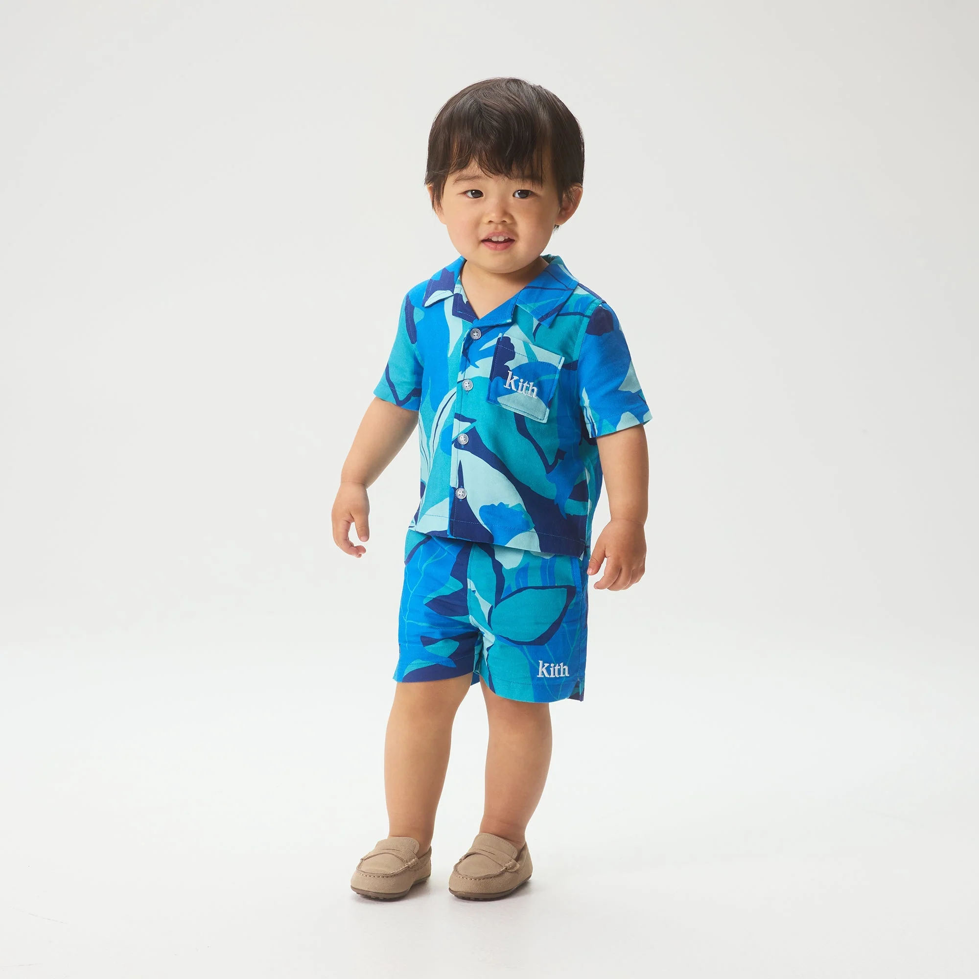 Kith Baby Abstract Tropical Thompson Camp Shirt - Turquoise - Image 2