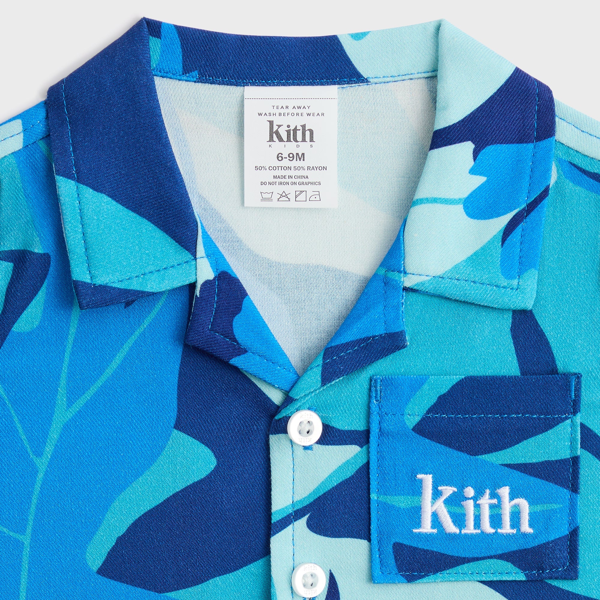 Kith Baby Abstract Tropical Thompson Camp Shirt - Turquoise - Image 4