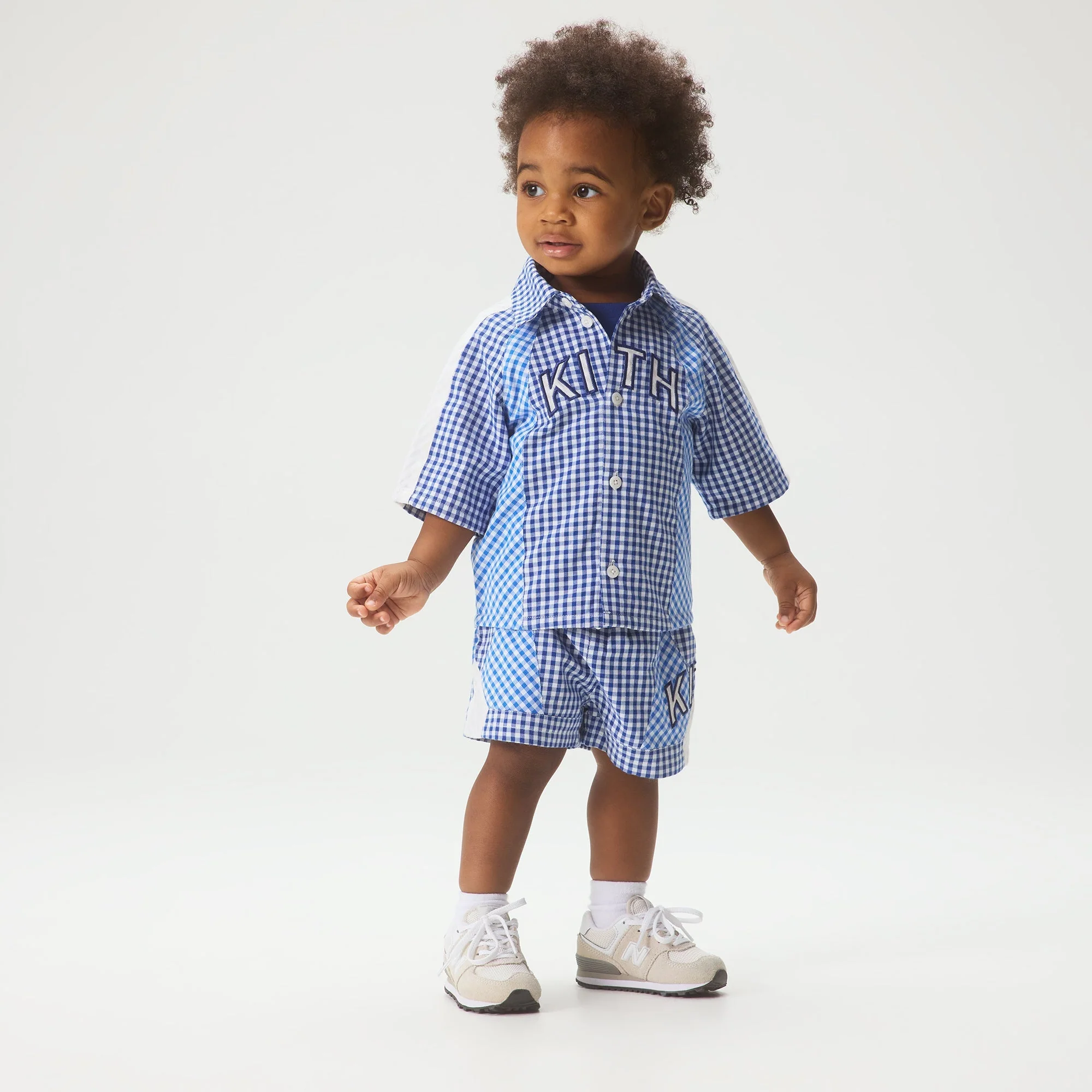Kith Baby Color-Blocked Gingham Apollo Shirt - Layer - Image 2