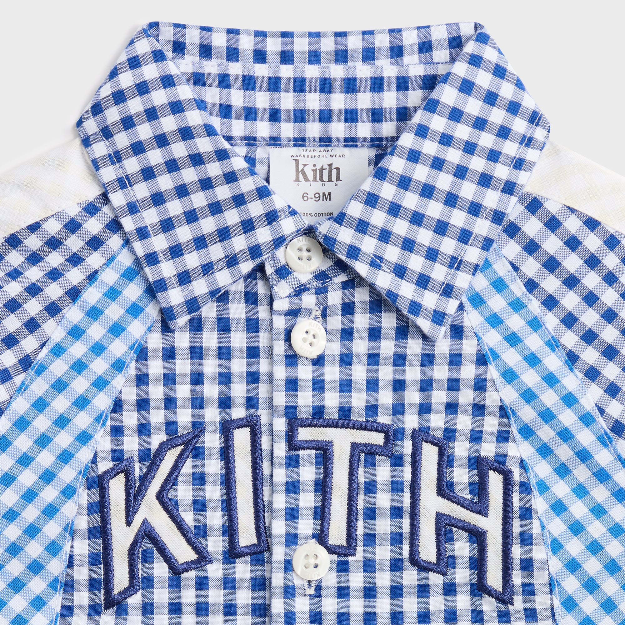 Kith Baby Color-Blocked Gingham Apollo Shirt - Layer - Image 4
