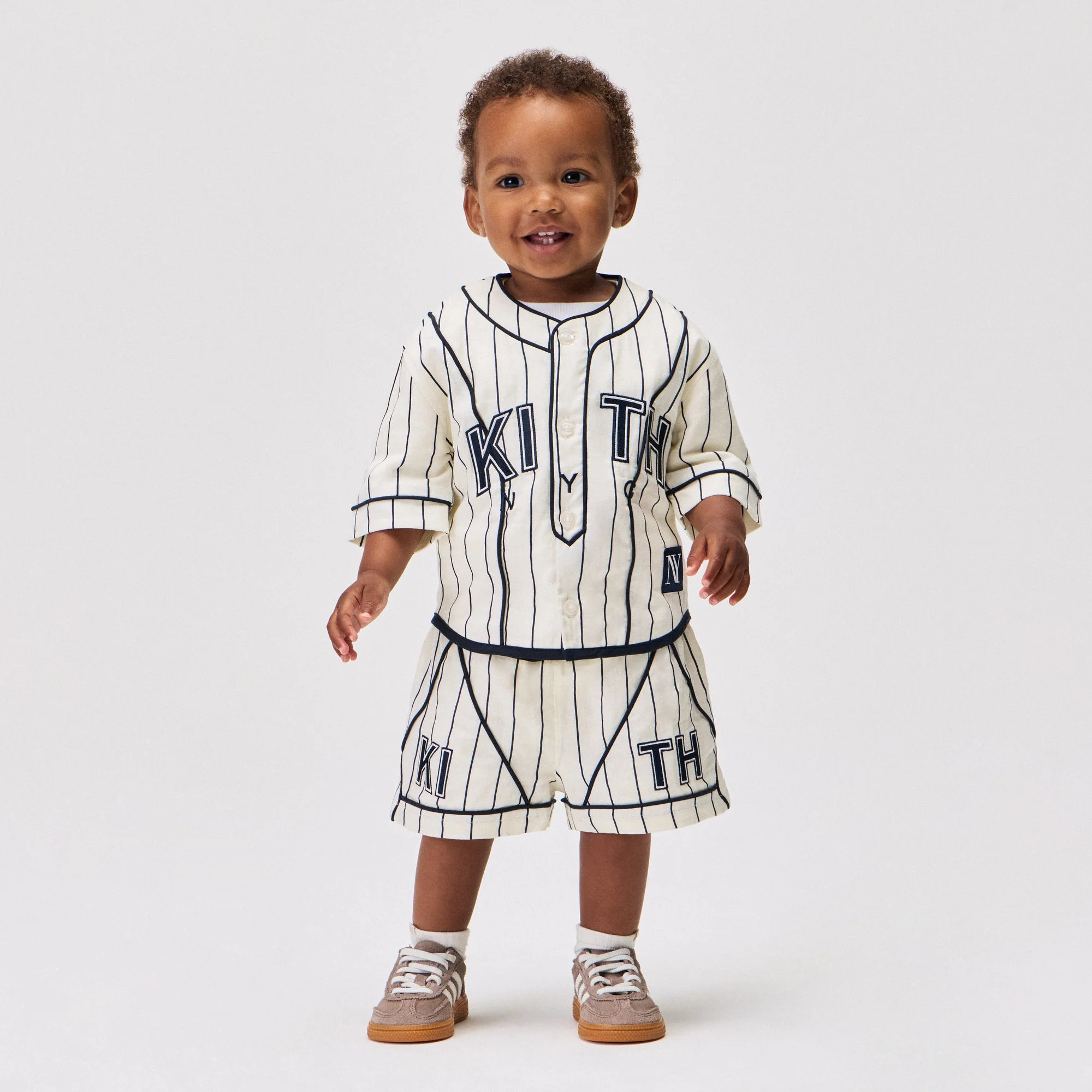 Kith Baby Pinstripe Baseball Shirt - Silk - Image 2