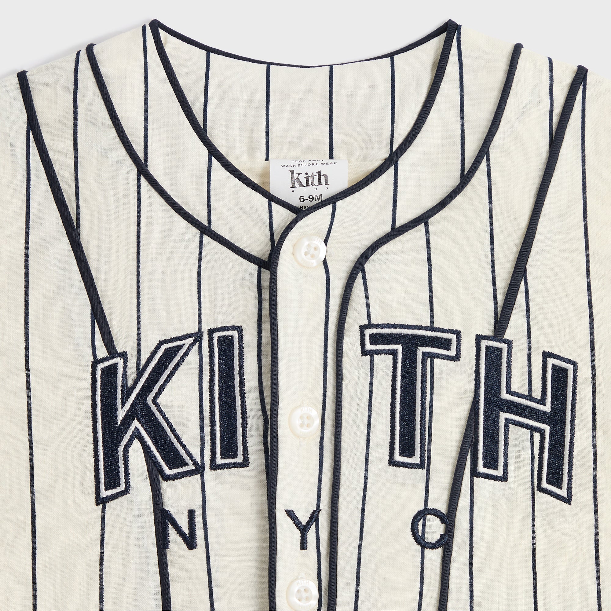 Kith Baby Pinstripe Baseball Shirt - Silk - Image 4