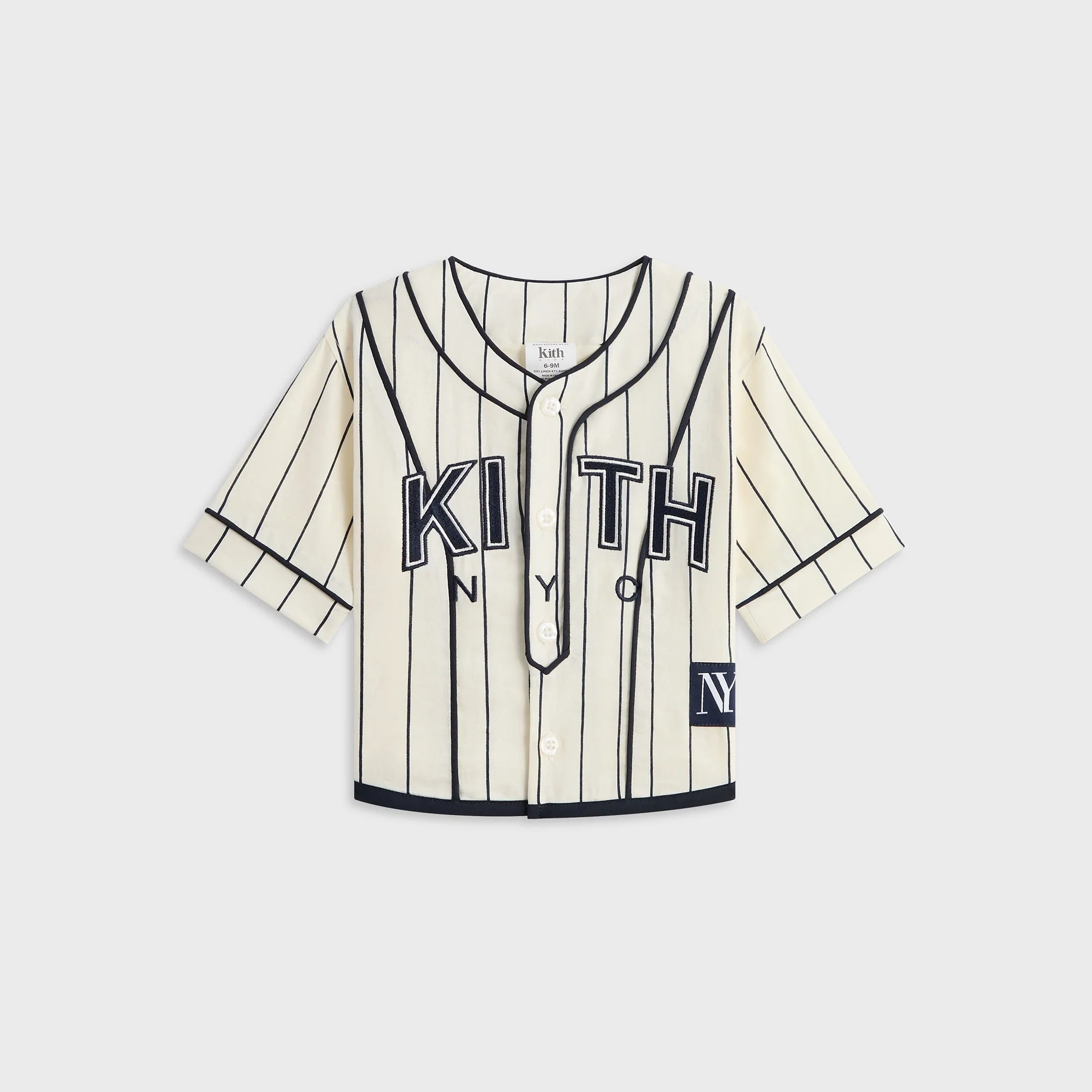 Kith Baby Pinstripe Baseball Shirt - Silk - PH