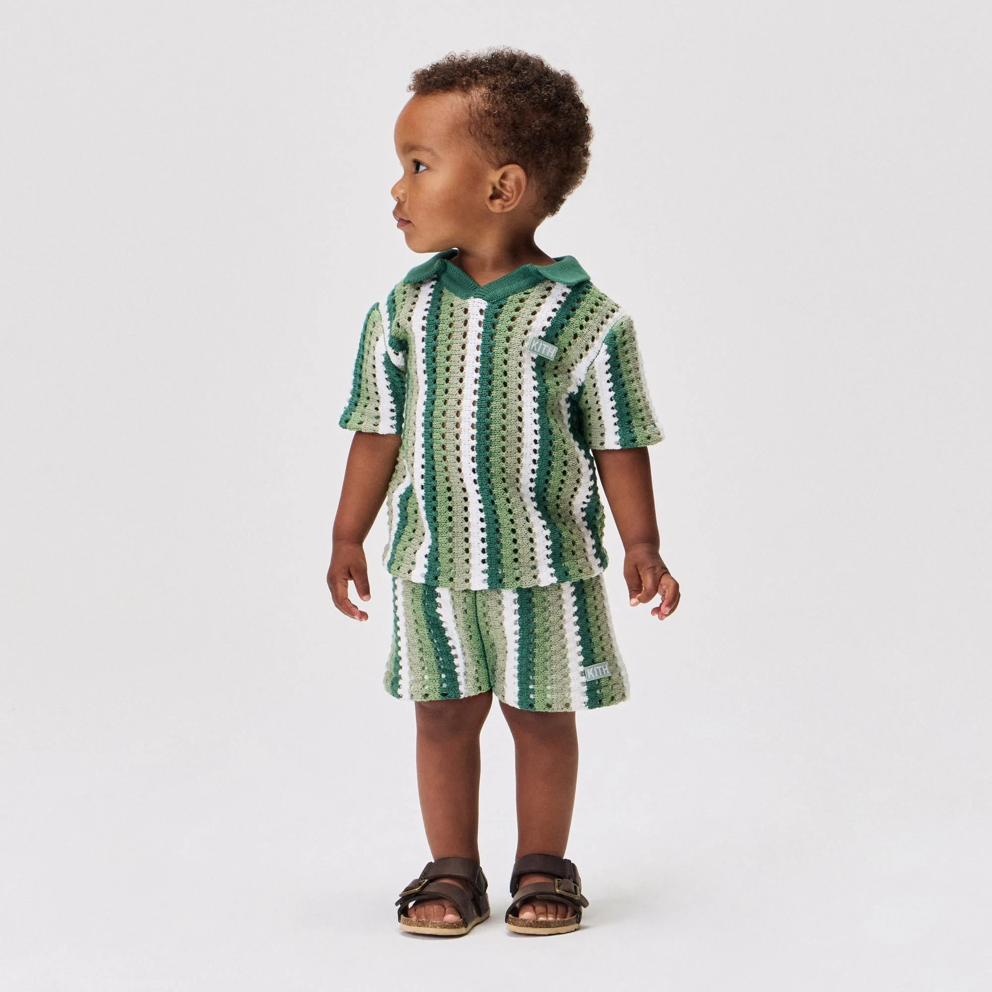 Kith Baby Open Knit Pullover Polo - Sage - PH - Image 2