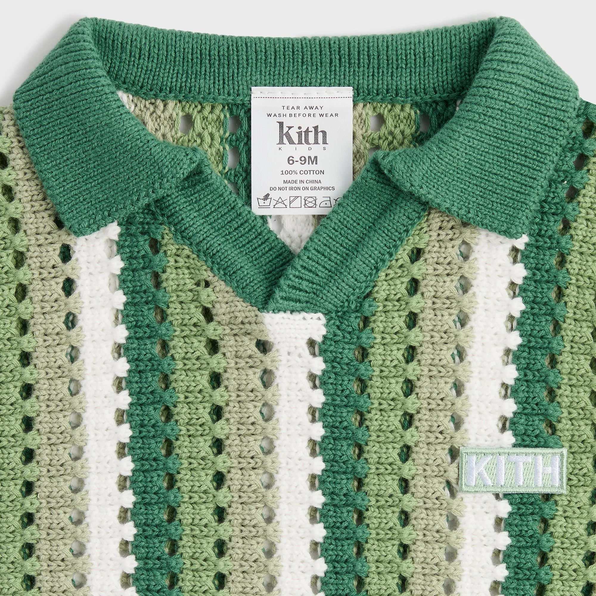 Kith Baby Open Knit Pullover Polo - Sage - PH - Image 4