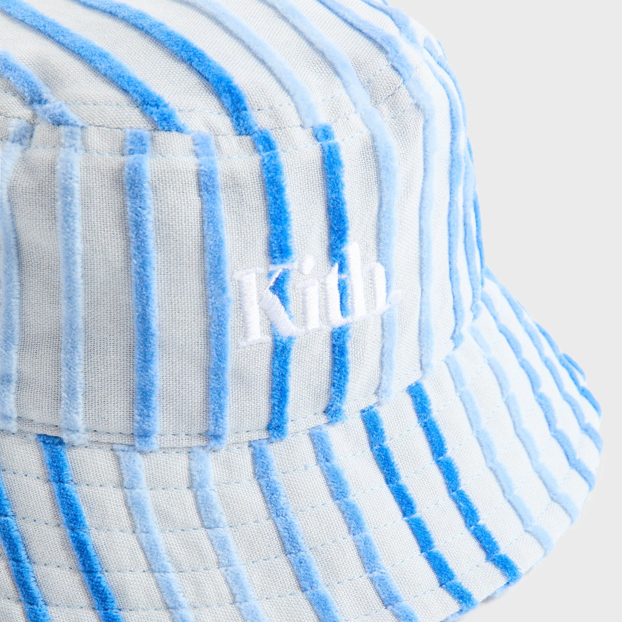 Kith Baby Chenille Stripe Dawson Bucket Hat - Cornflower - Image 4