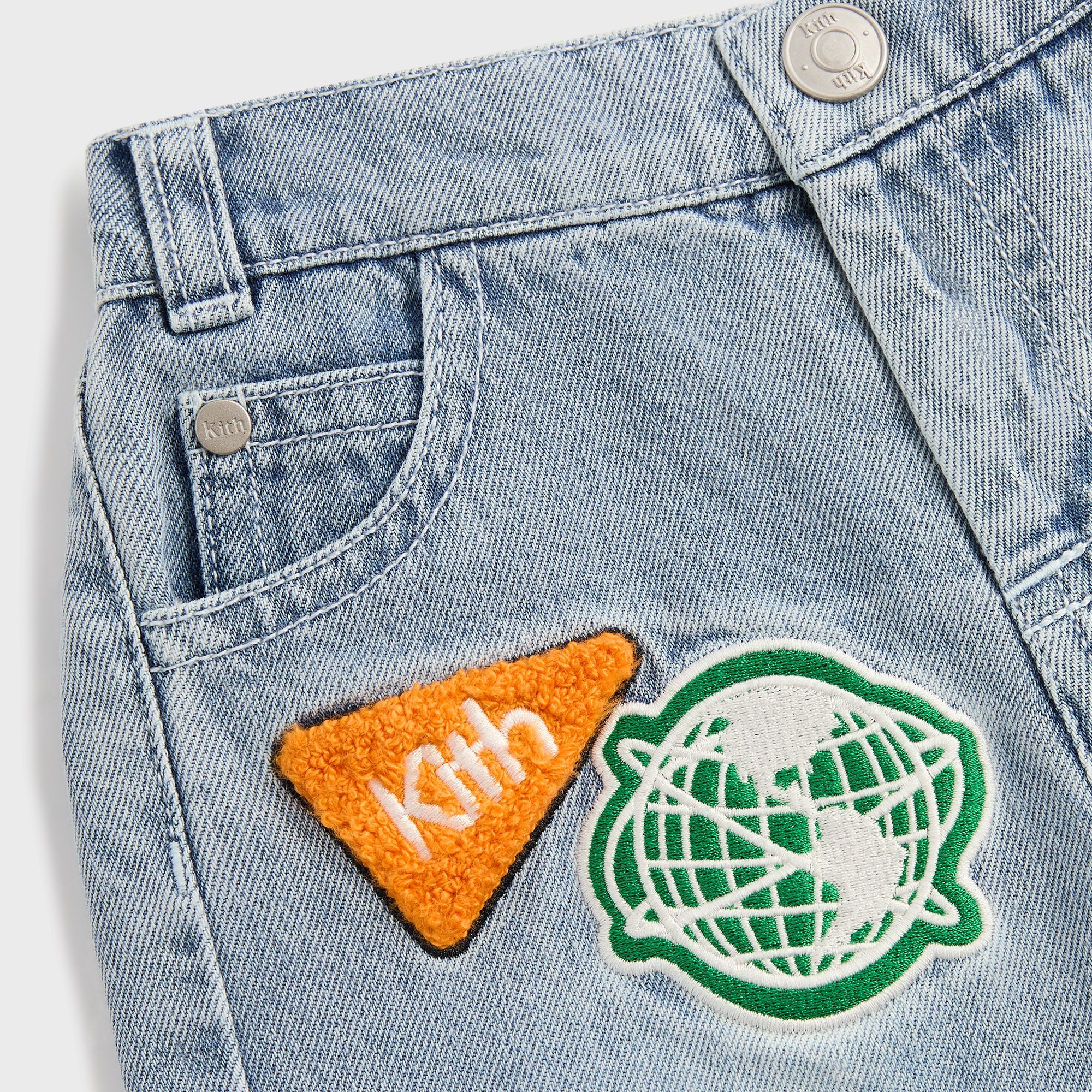Kith Baby NY to the World Denim Wide Leg Heston Jean - Light Indigo - Image 3