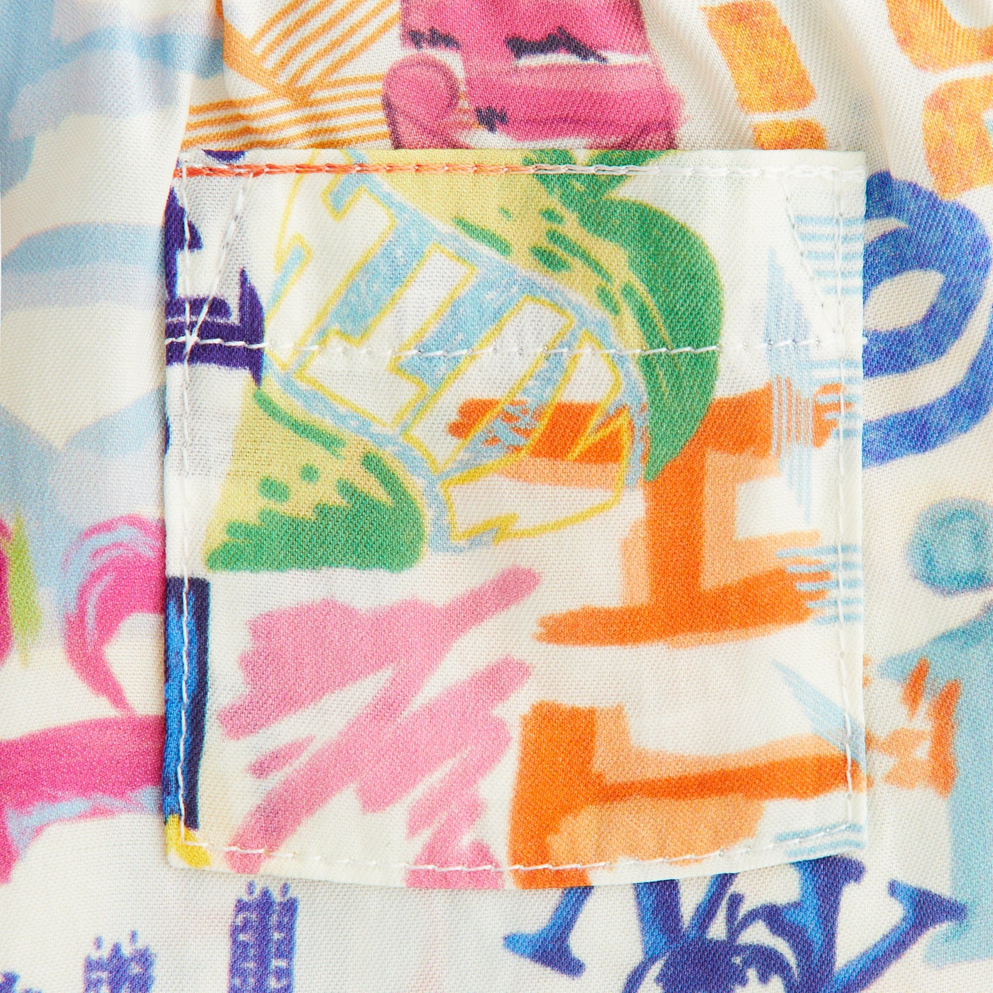 Kith Baby Sketched Monogram Thompson Camp Short - Silk - Image 3