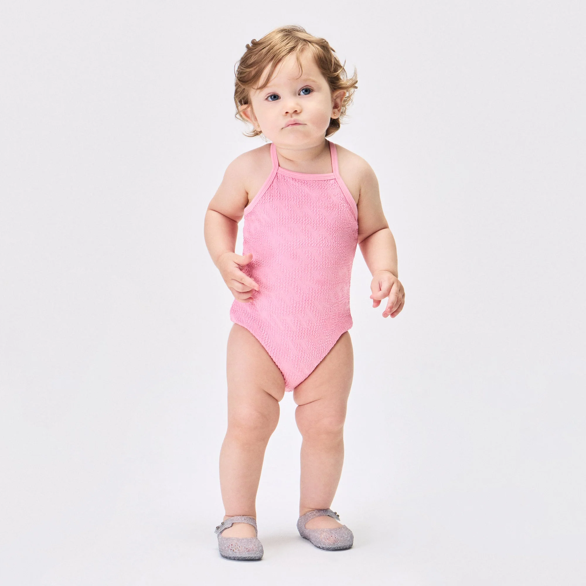 Kith Baby Textured Monogram Jodi One Piece Suit - Bubblegum - Image 2