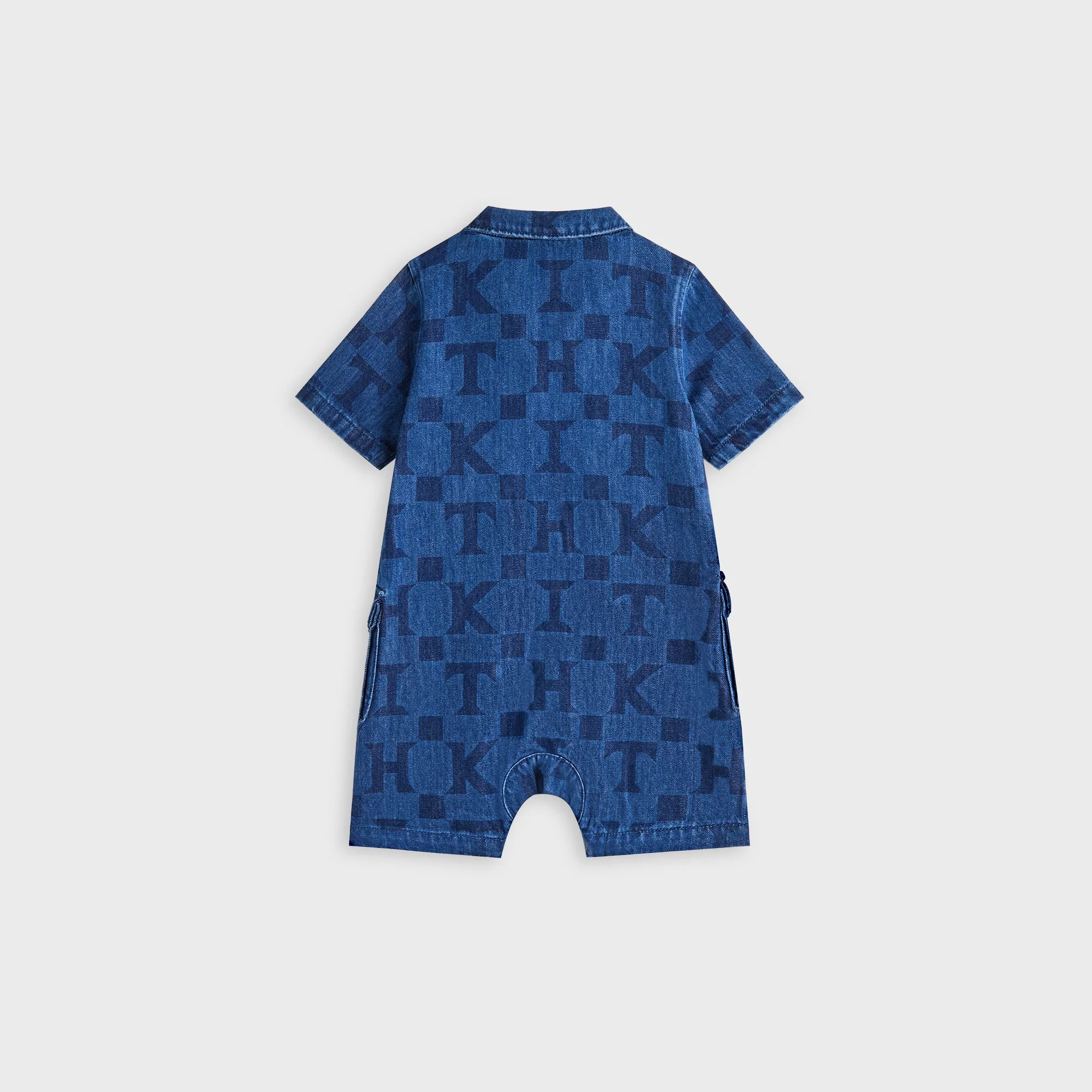 Kith Baby Monogram Denim Belmont Shortall - Stoerm Mid Wash - Image 3