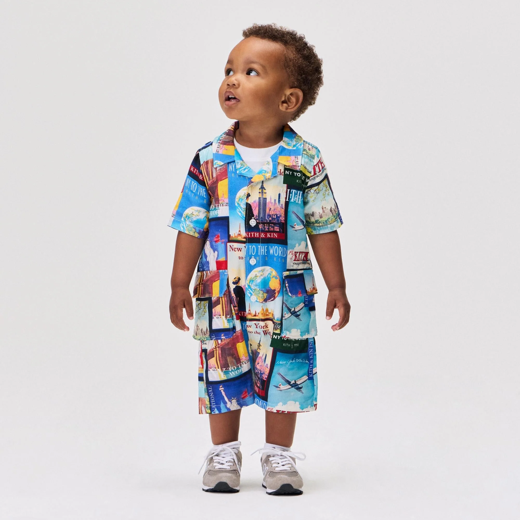 Kith Baby World Travel Printed Belmont Shortall - Nocturnal - PH - Image 2