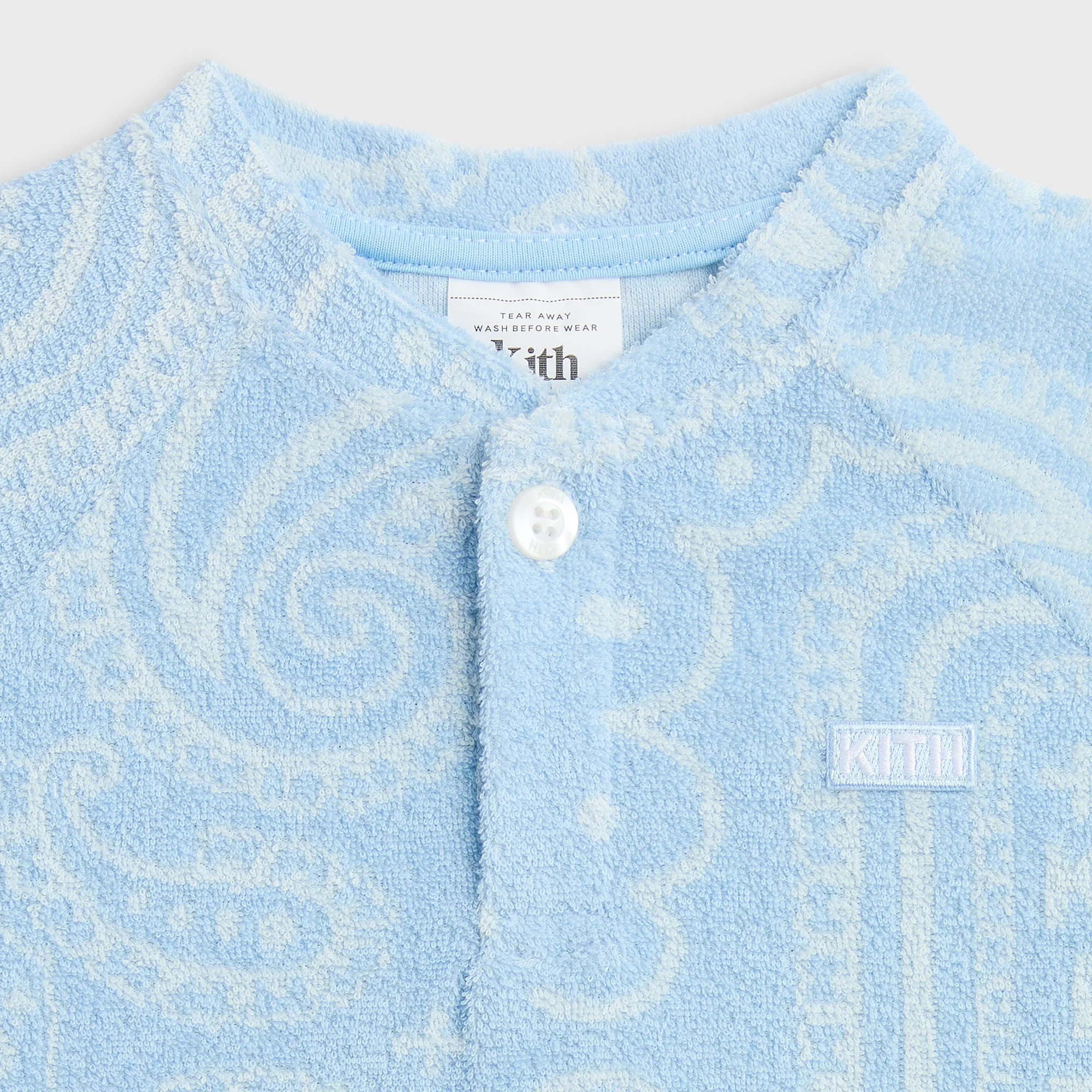 Kith Baby Paisley Jacquard Henley Romper Box Set - Serene - Image 4