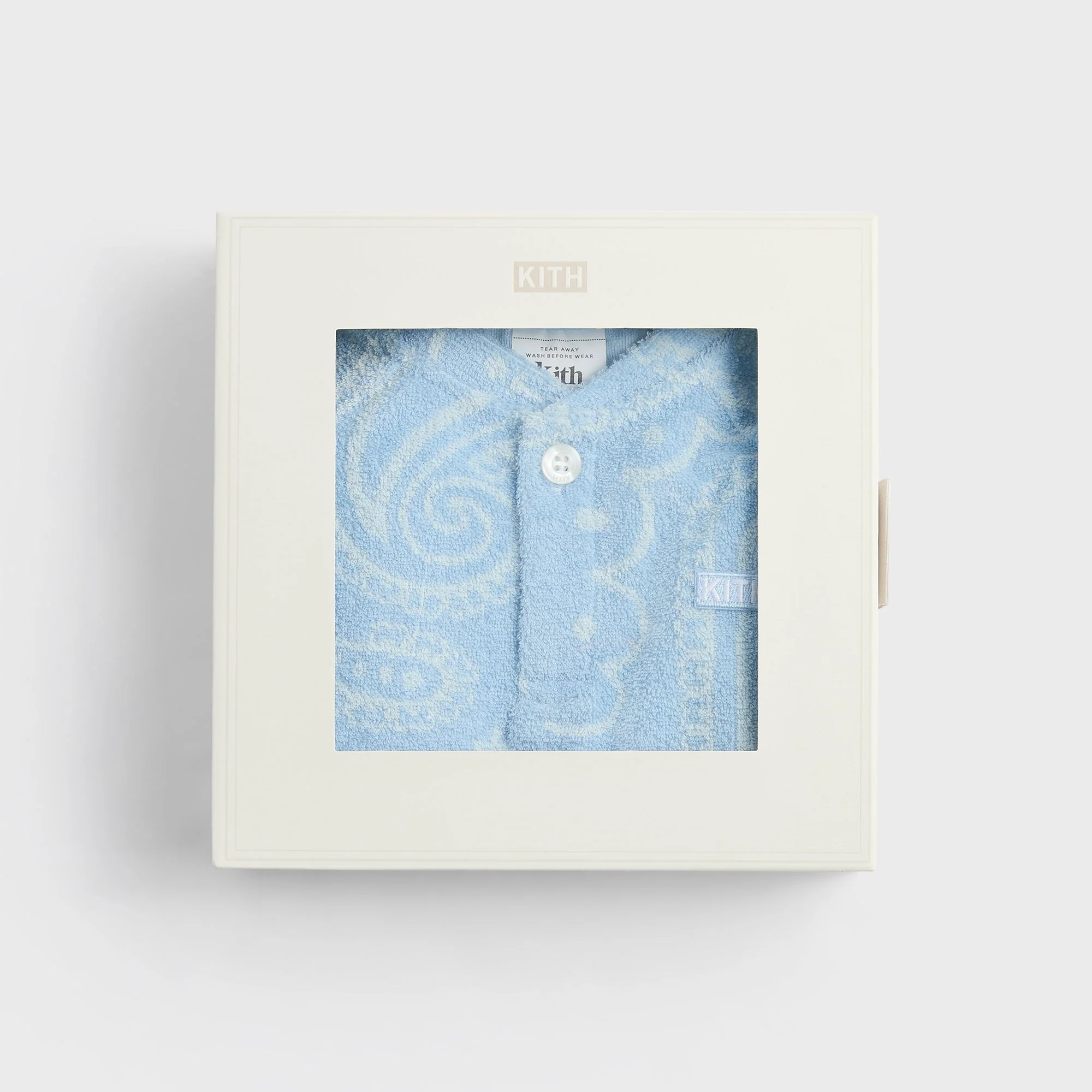 Kith Baby Paisley Jacquard Henley Romper Box Set - Serene - Image 6
