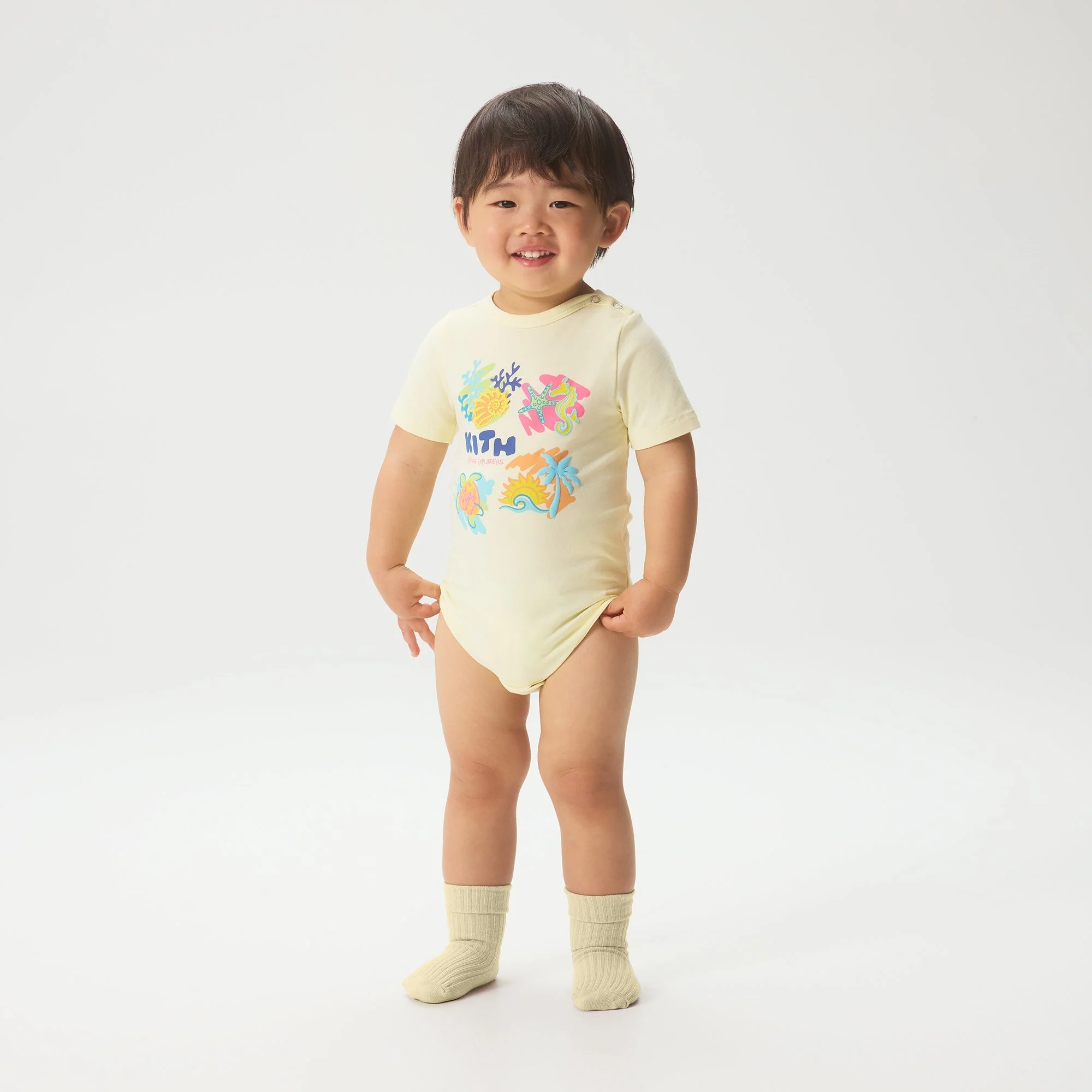 Kith Baby Seaside Souvenir Bodysuit - Straw - Image 2