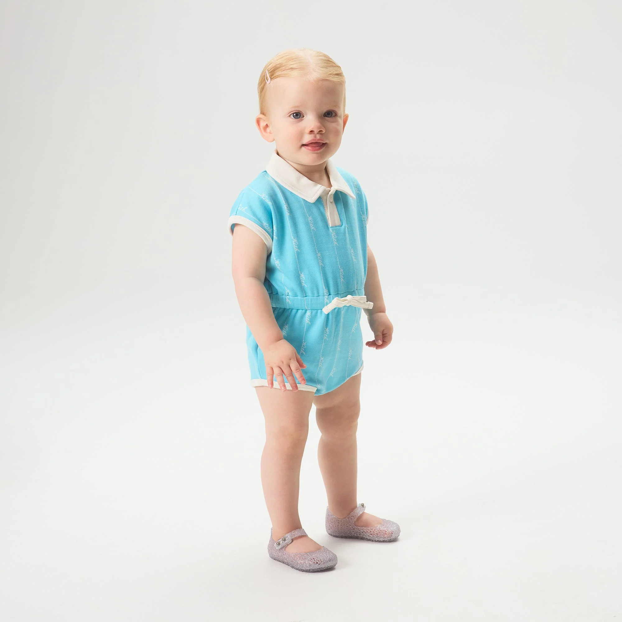 Kith Baby Script Knit Romper - Aragonite - Image 2