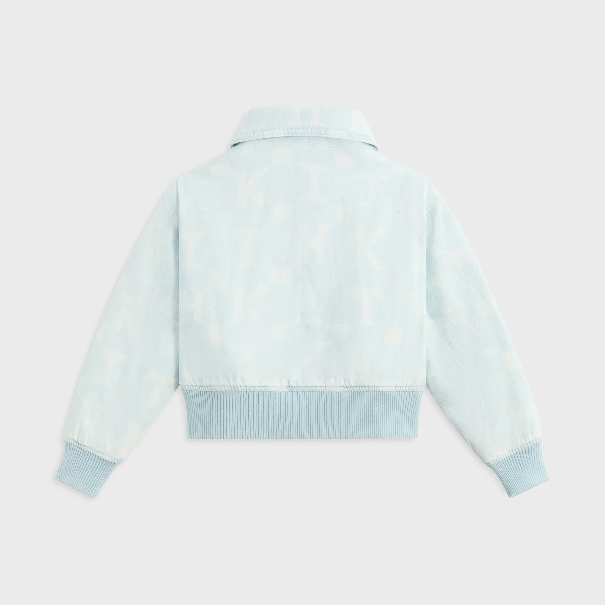 Kith Kids Monogram Denim Bomber Jacket - Opal Light Wash - Image 3