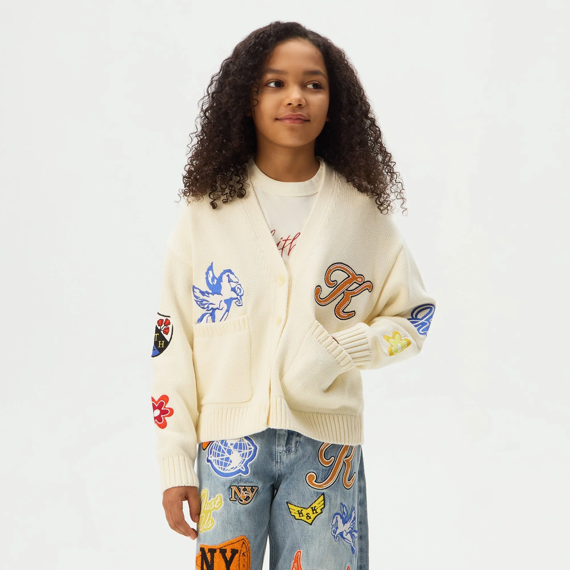 Kith Kids NY to the World Cardigan - Sandrift - Image 2